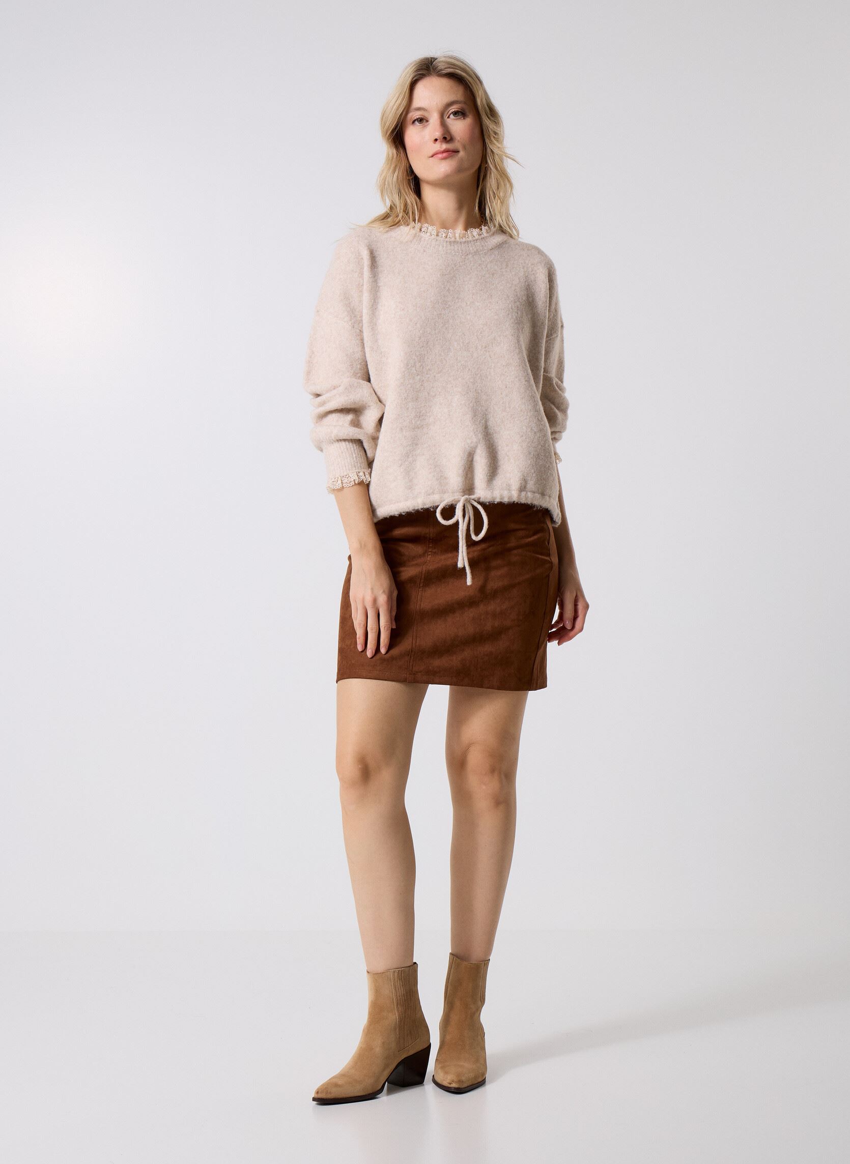 Pulls LA1805DN femme blanc Molly Bracken Pulls LA1805DN femme blanc CREAM
