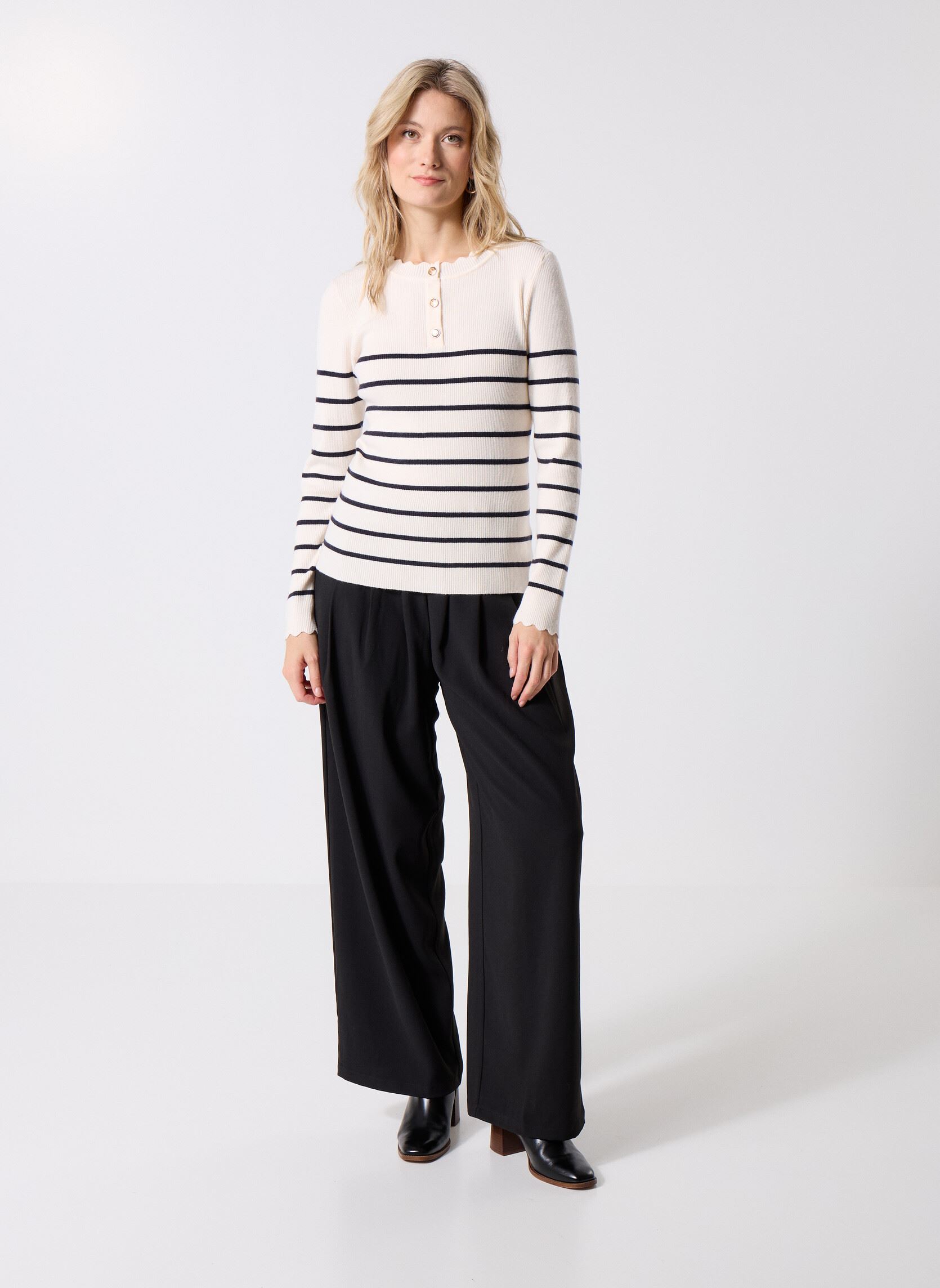 Pullover LA1834DN damen mehrfarbig Molly Bracken Pullover LA1834DN damen mehrfarbig NAVY/OFFWHITE