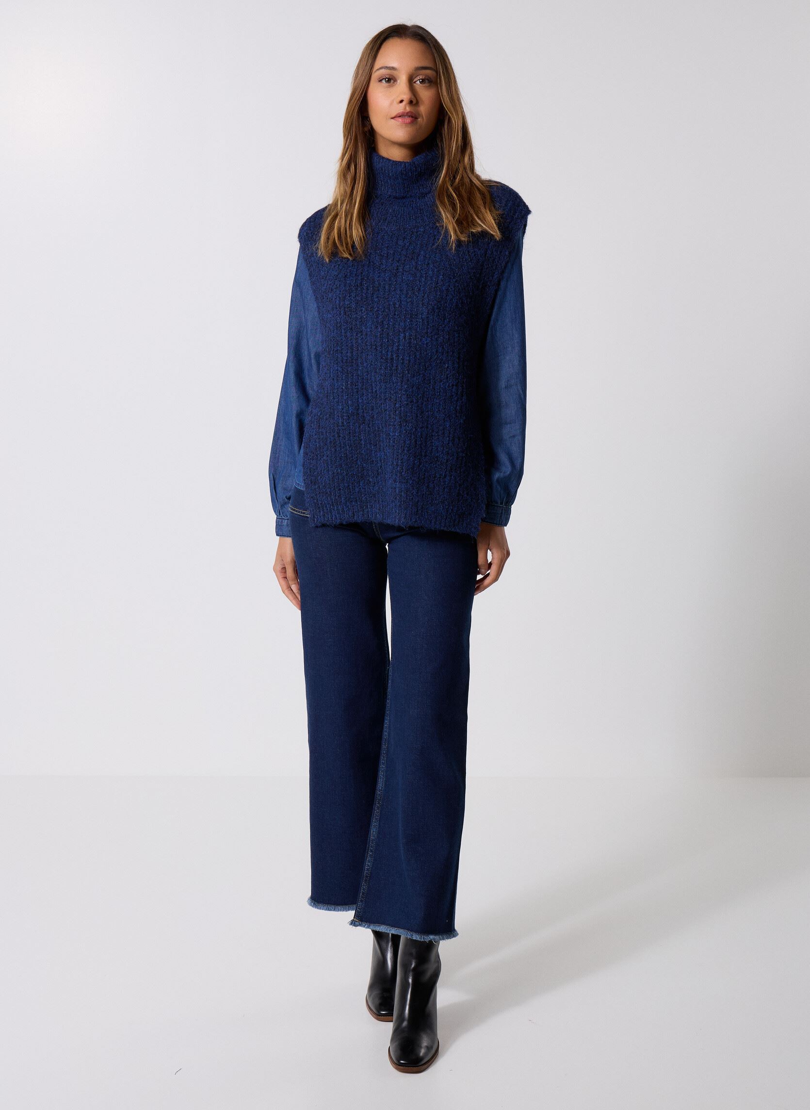 Pulls LA1621DN femme bleu Molly Bracken Pulls LA1621DN femme bleu NAVY BLUE