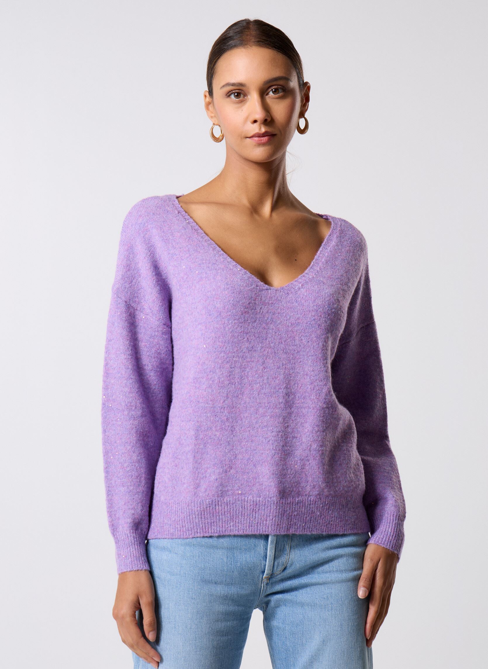 Pulls LA1776DN femme violet Molly Bracken Pulls LA1776DN femme violet MAUVE