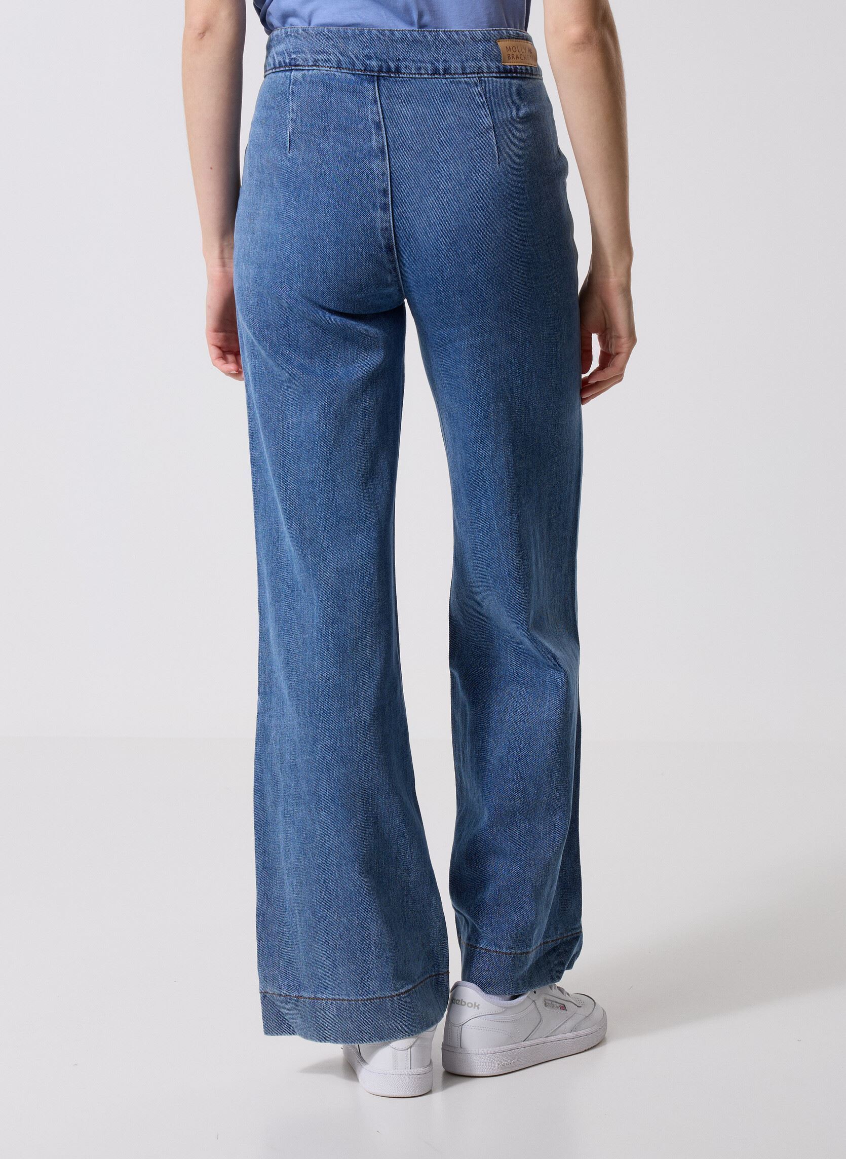 Weite Jeans E1693DH damen blau Molly Bracken Weite Jeans E1693DH damen blau DENIM BLUE