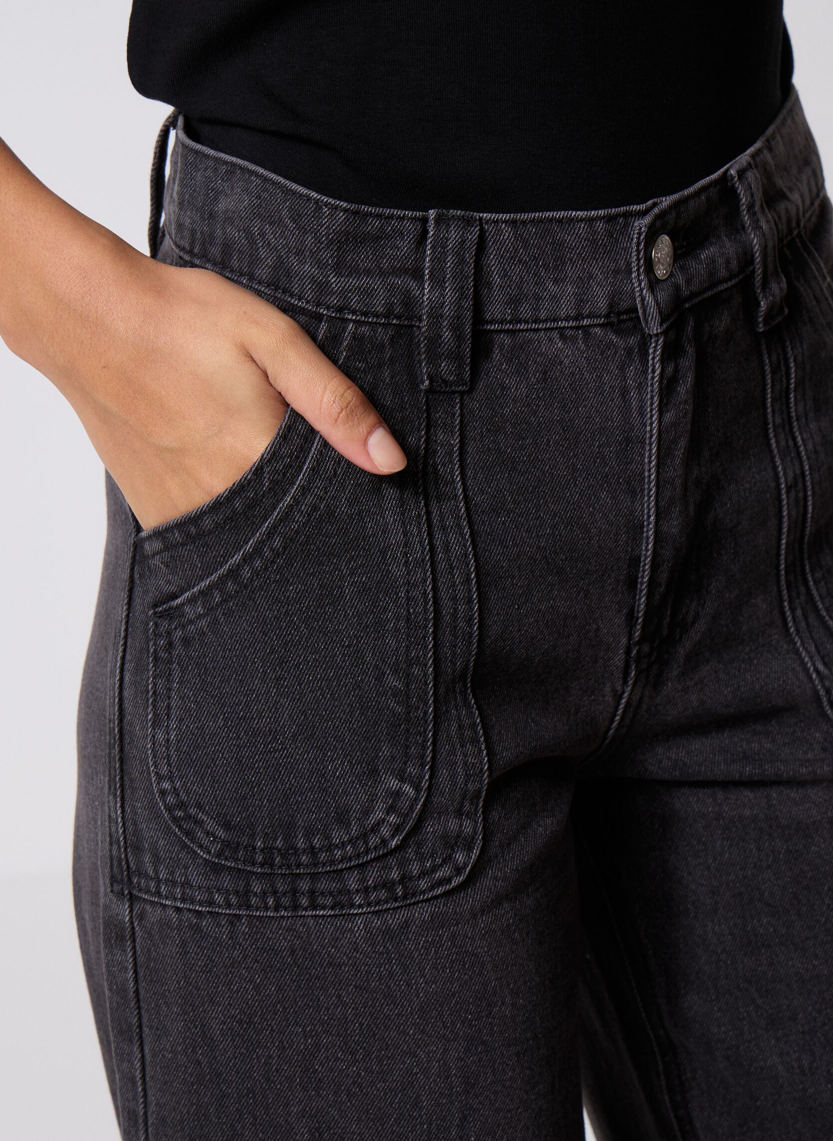 Jeans droit ER137BDH femme noir Molly Bracken Jeans droit ER137BDH femme noir BLACK