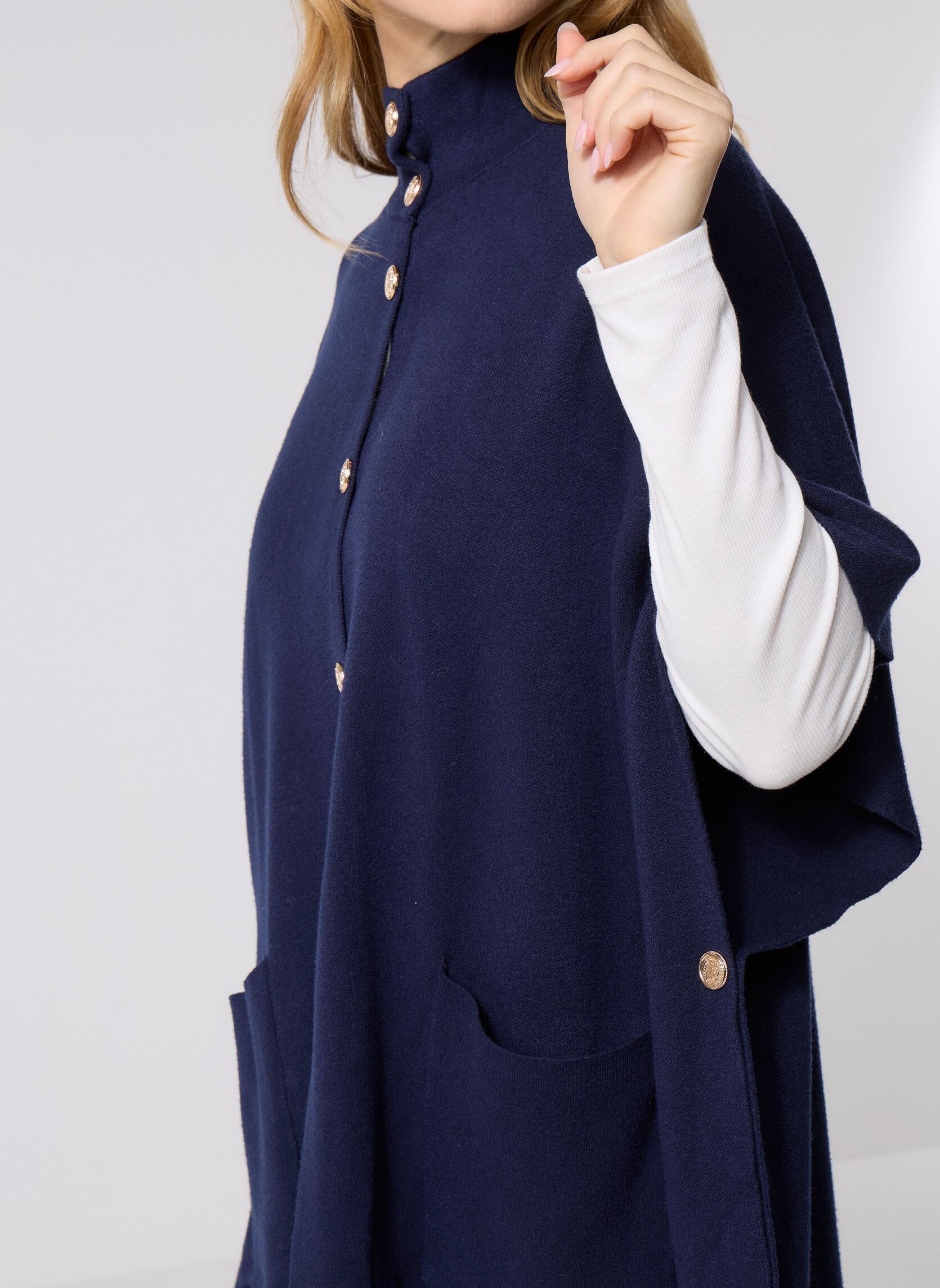 Ponchos und Capes LA1844DH damen blau Molly Bracken Ponchos und Capes LA1844DH damen blau NAVY BLUE