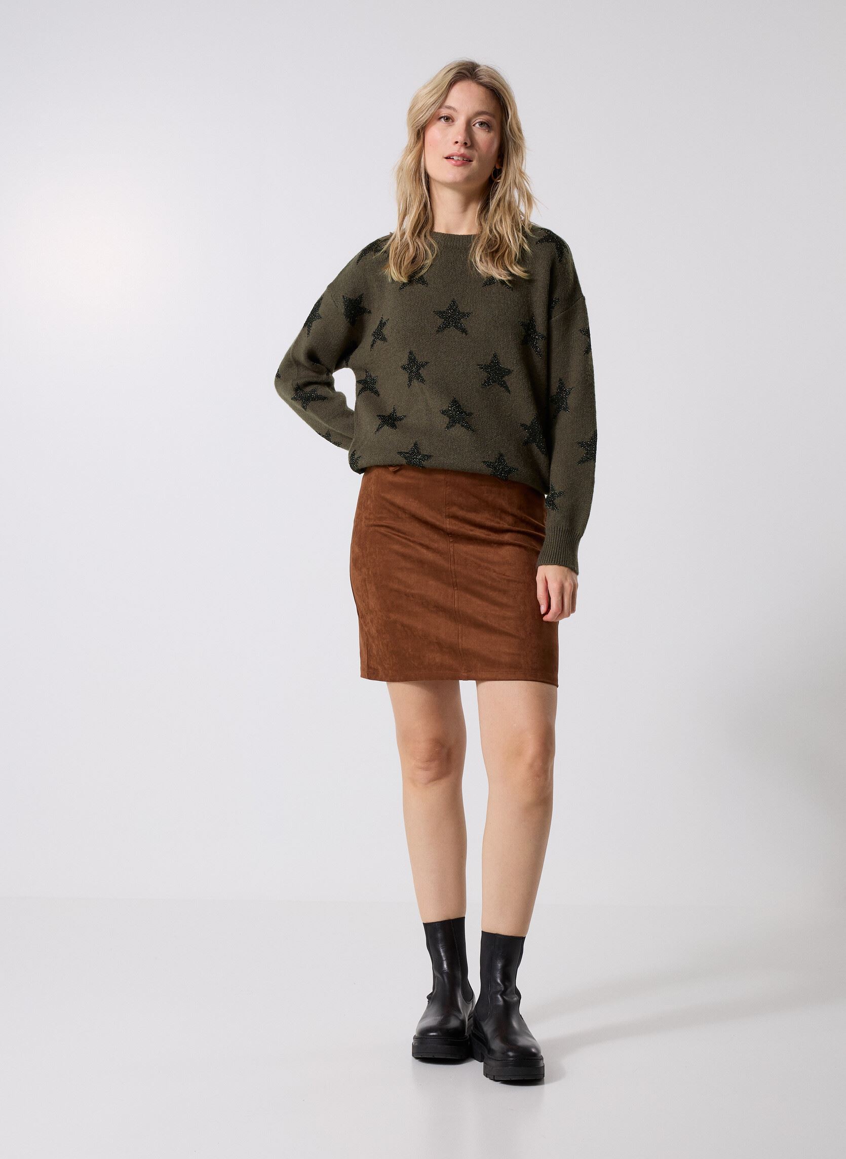 Truien LA855BDN dames groen Molly Bracken Truien LA855BDN dames groen KHAKI