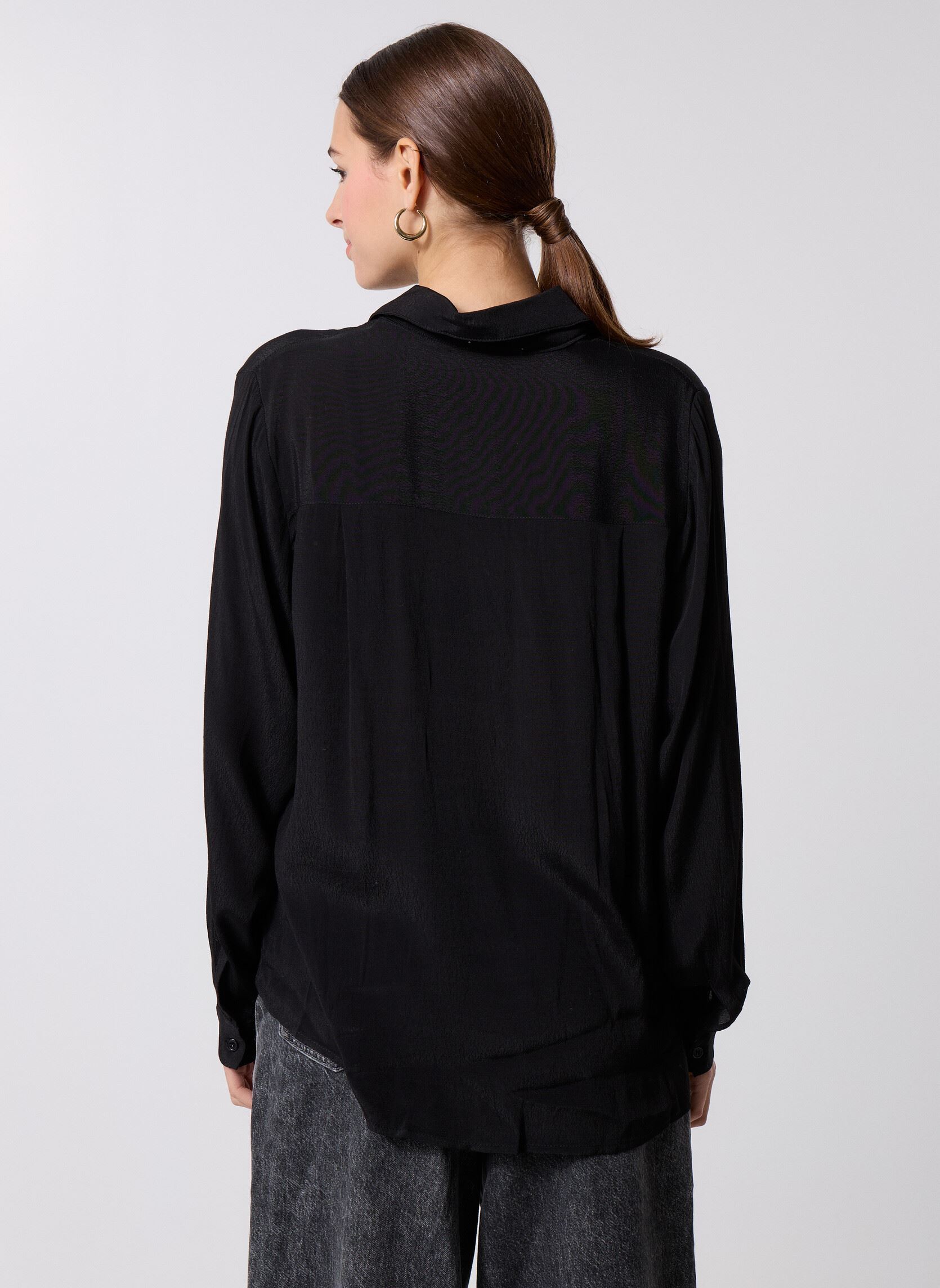 Langarm-Hemden LAF126DN damen schwarz Molly Bracken Langarm-Hemden LAF126DN damen schwarz BLACK