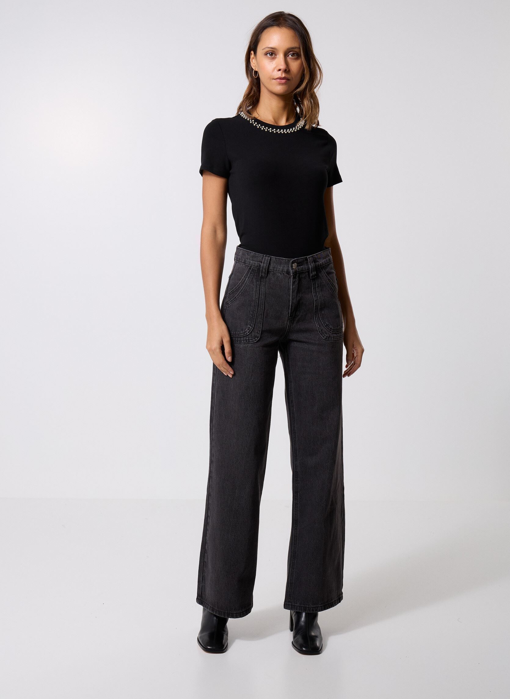 Kurzarm-T-Shirts M154DN damen schwarz Molly Bracken Kurzarm-T-Shirts M154DN damen schwarz BLACK