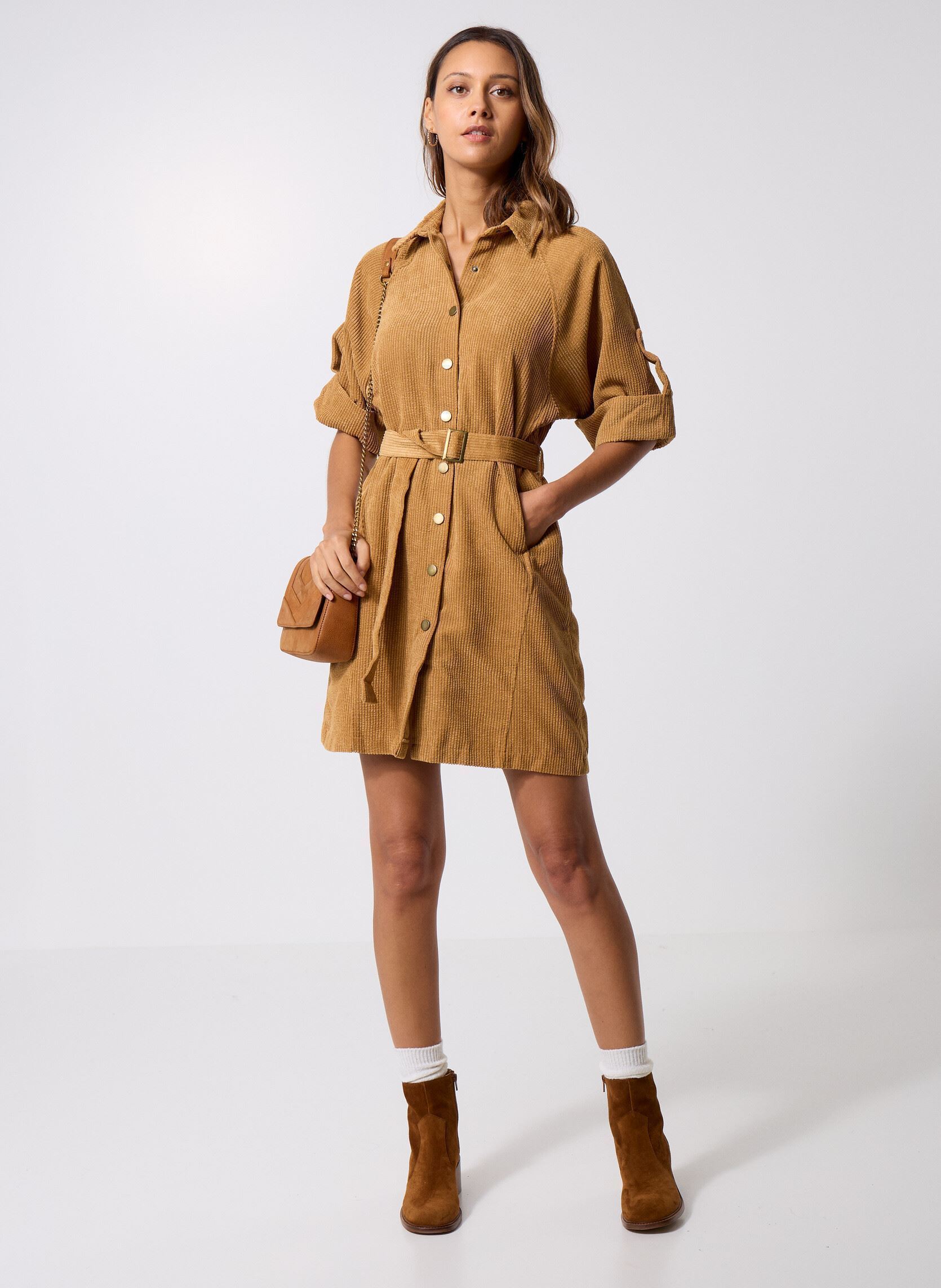 Hemdkleider T1526DN damen beige Molly Bracken Hemdkleider T1526DN damen beige BEIGE