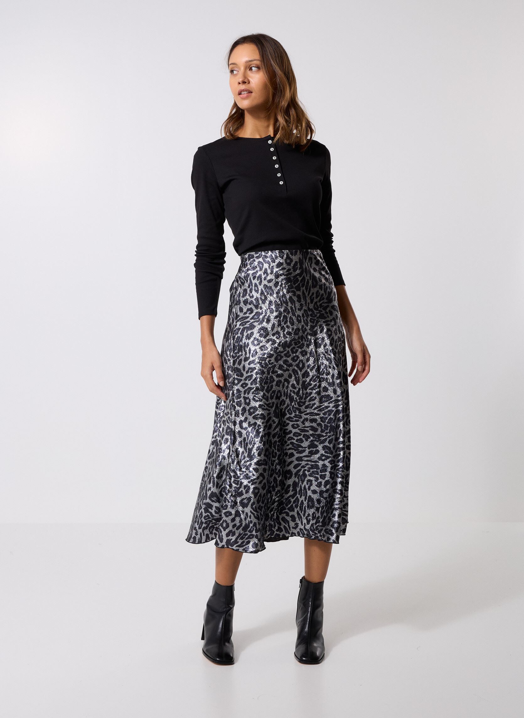 Jupes longues T1635BDN femme argent Molly Bracken Jupes longues T1635BDN femme argent DARK GREY