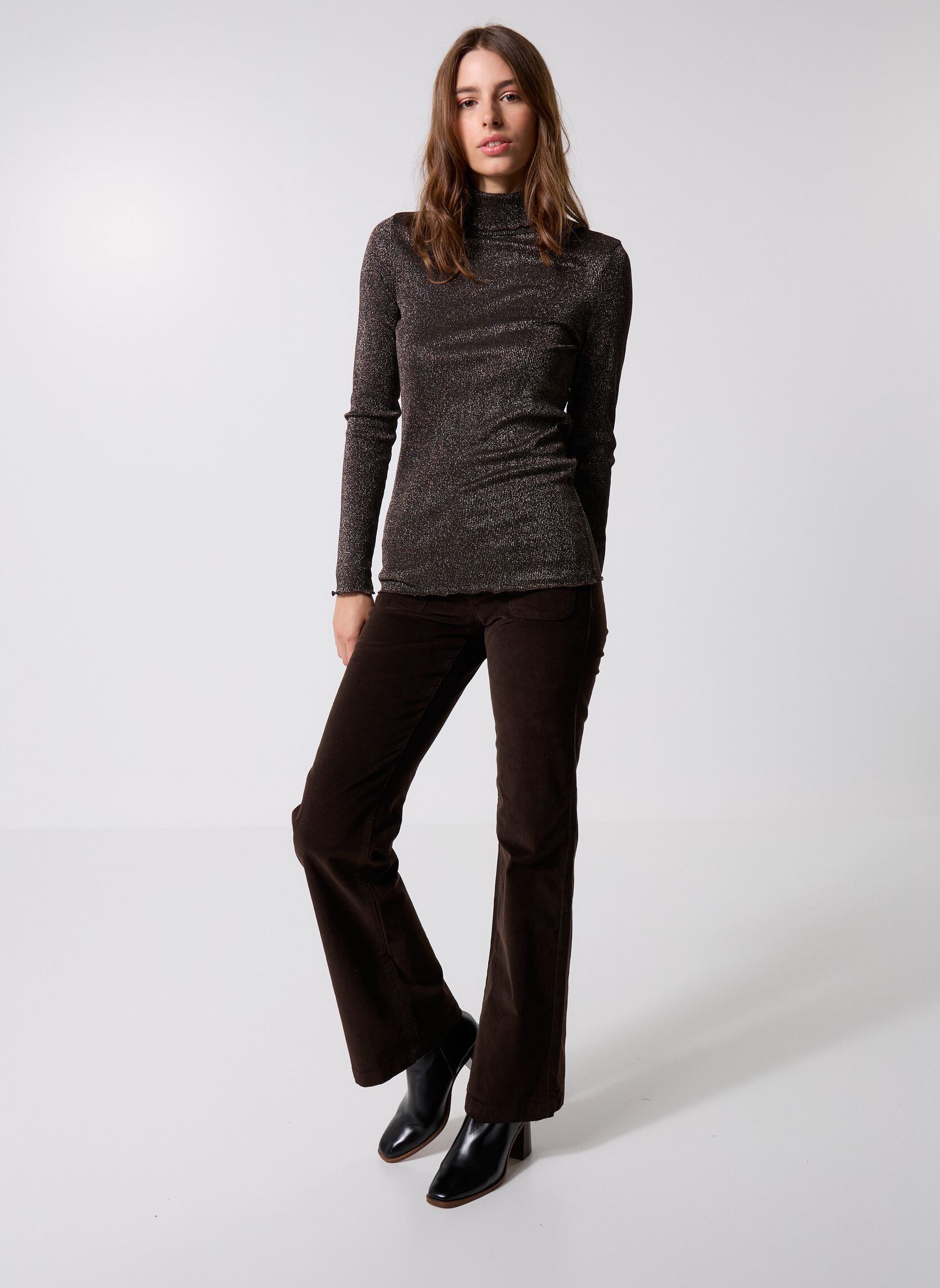 Pullover T1939DN damen braun Molly Bracken Pullover T1939DN damen braun CHOCOLATE