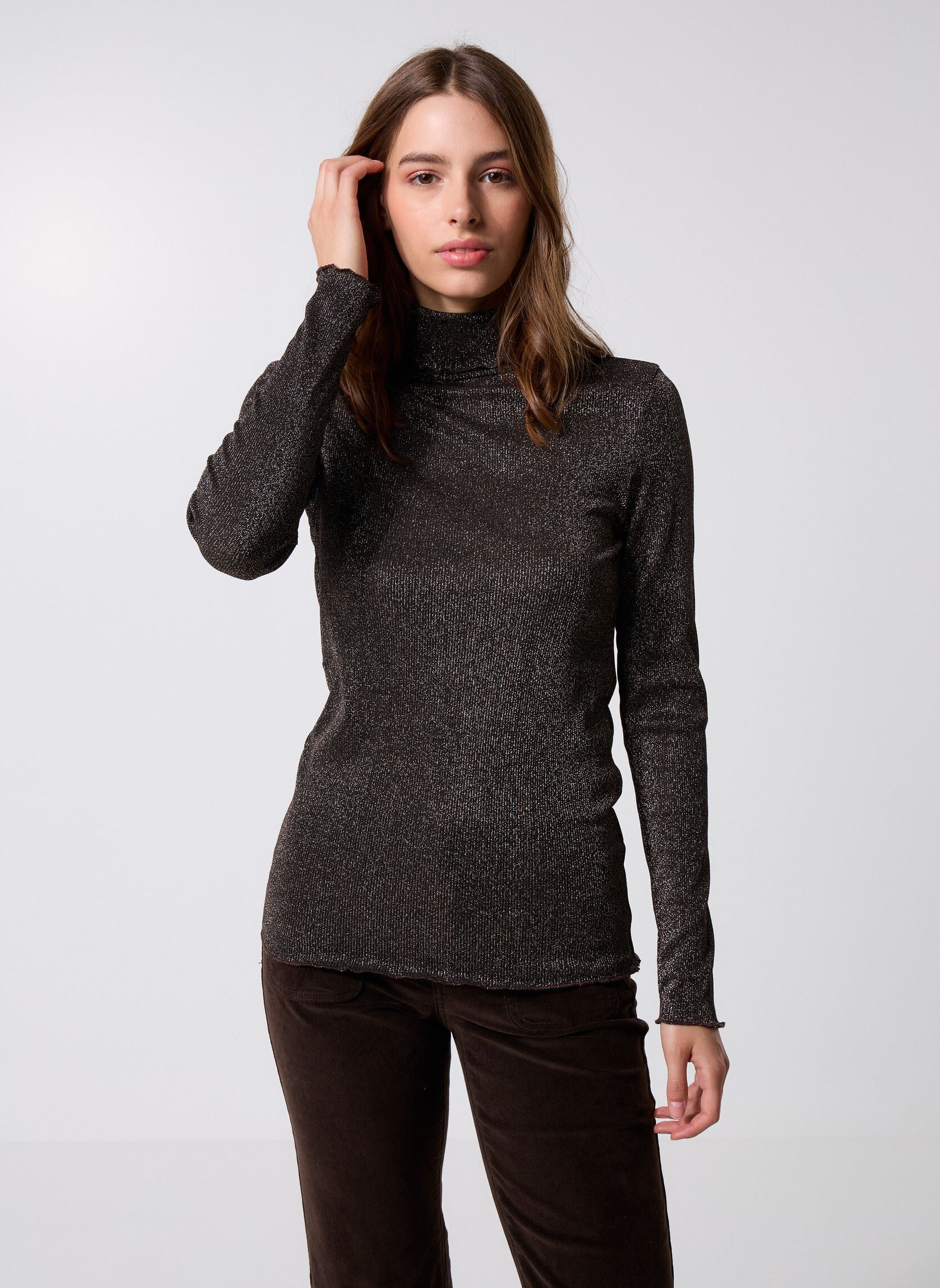 Pullover T1939DN damen braun Molly Bracken Pullover T1939DN damen braun CHOCOLATE
