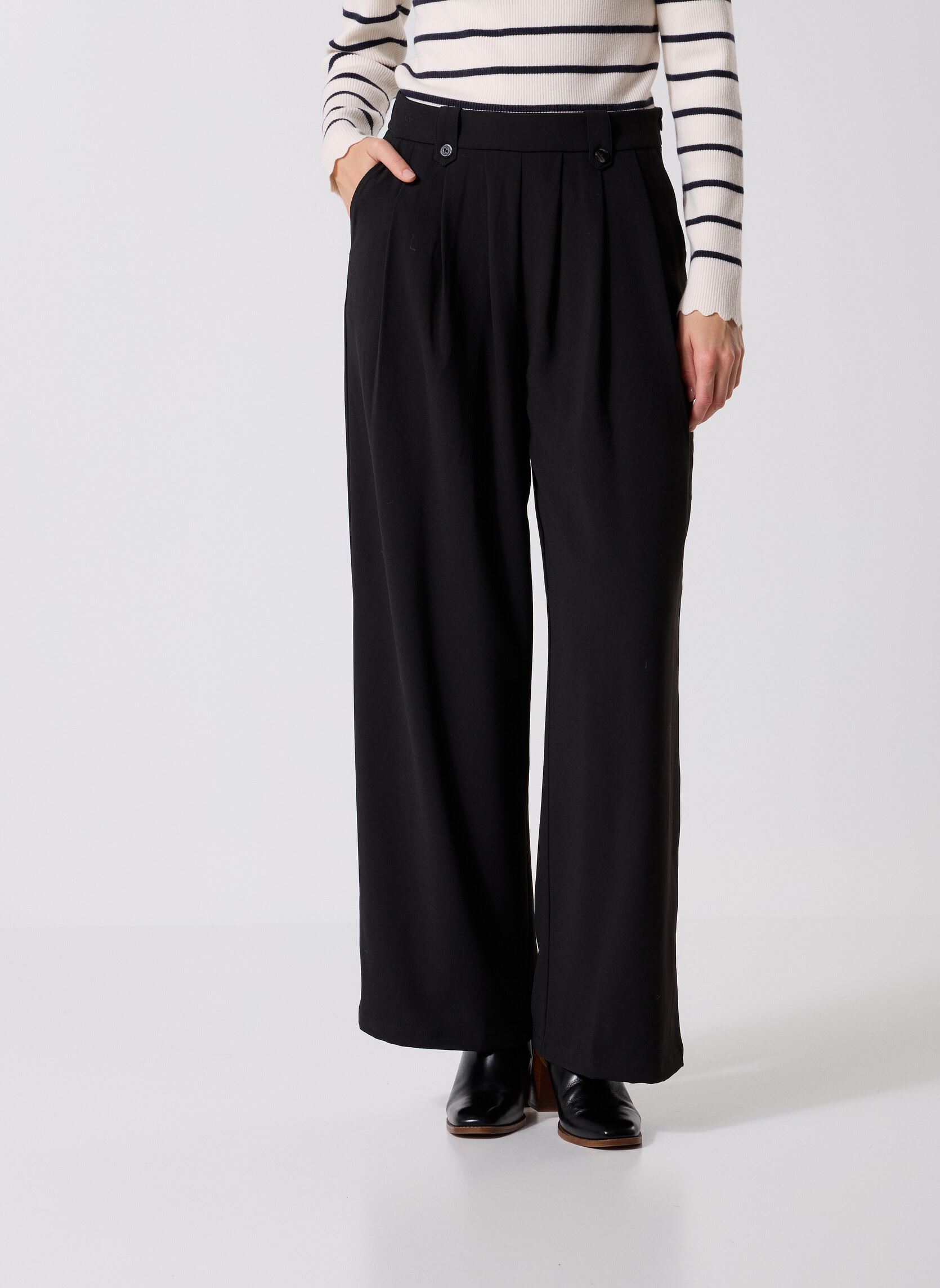 Pantalons larges T2094DH femme noir Molly Bracken Pantalons larges T2094DH femme noir BLACK