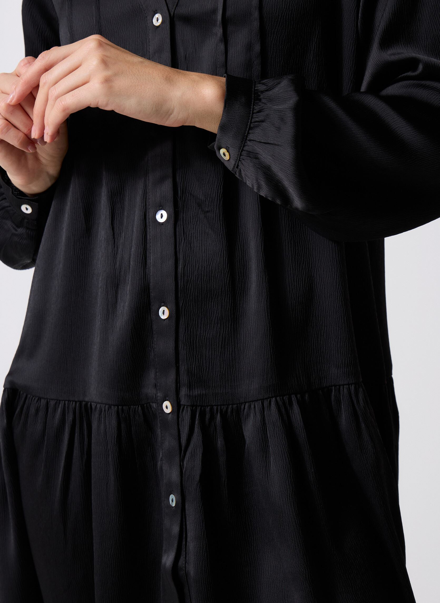 Overhemdjurken T2118DN dames zwart Molly Bracken Overhemdjurken T2118DN dames zwart BLACK