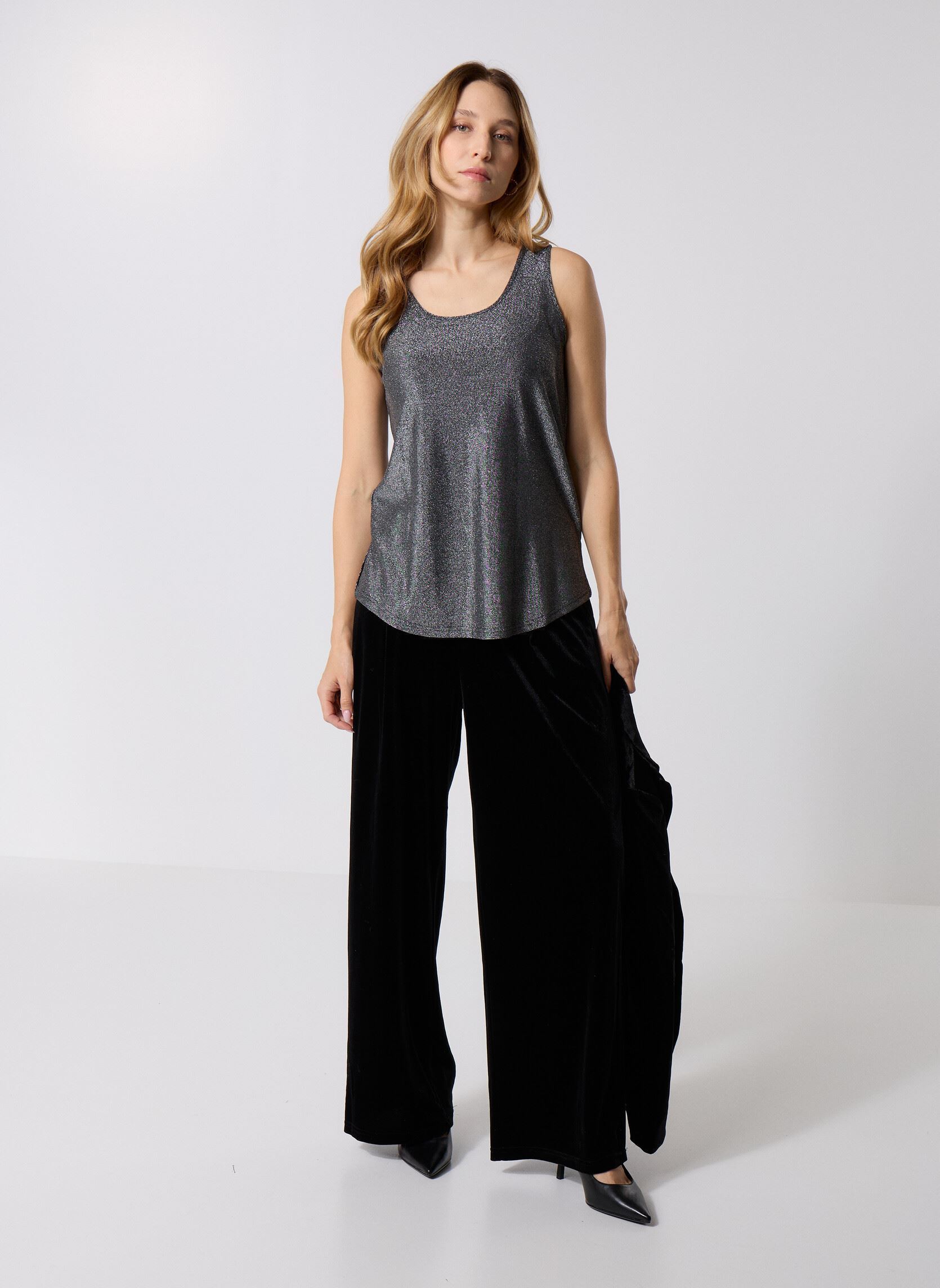 Tanktops T2135DN damen silber Molly Bracken Tanktops T2135DN damen silber SILVERY BLACK