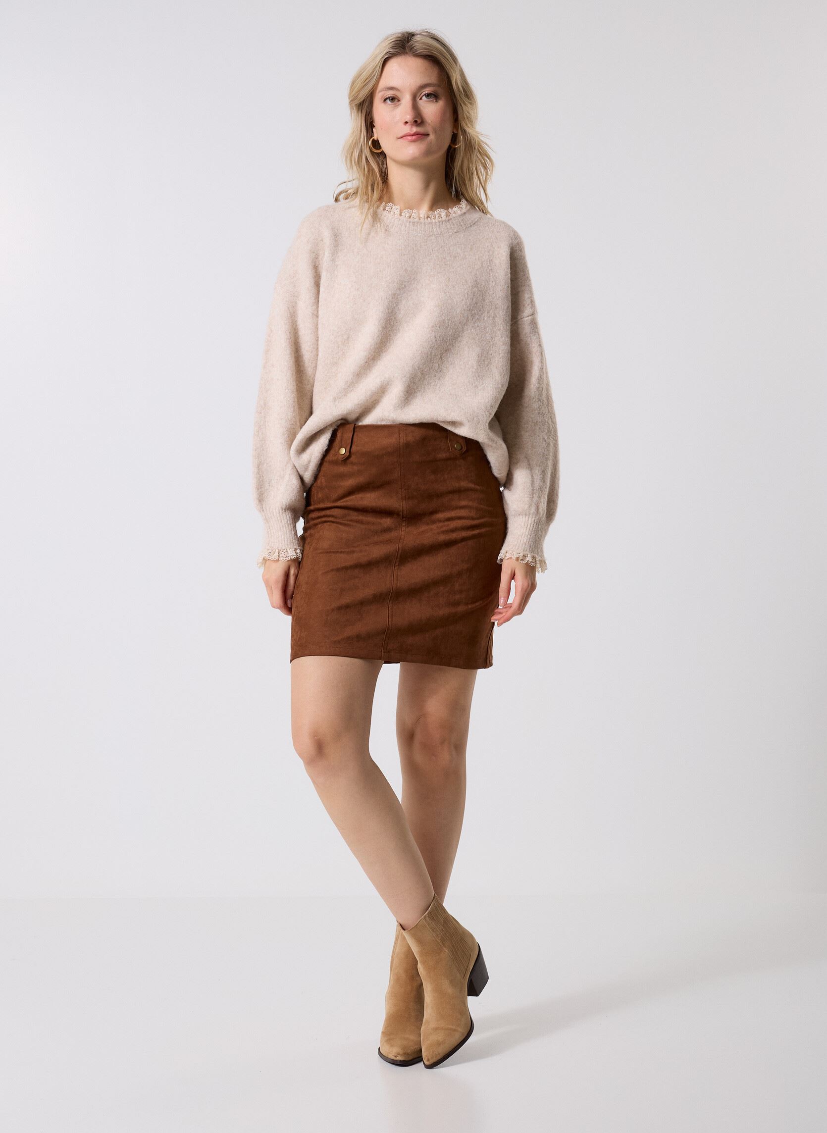 Kurze Röcke T2136DH damen braun Molly Bracken Kurze Röcke T2136DH damen braun BROWN