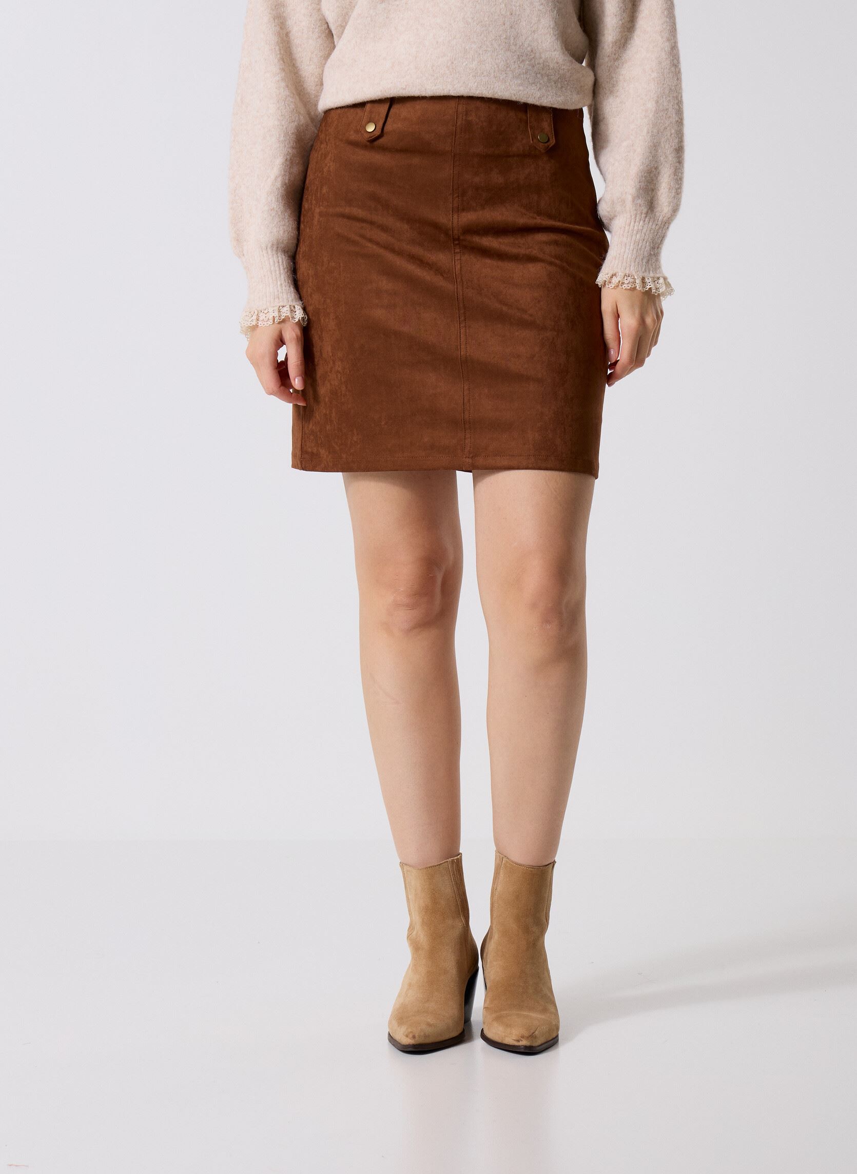 Kurze Röcke T2136DH damen braun Molly Bracken Kurze Röcke T2136DH damen braun BROWN