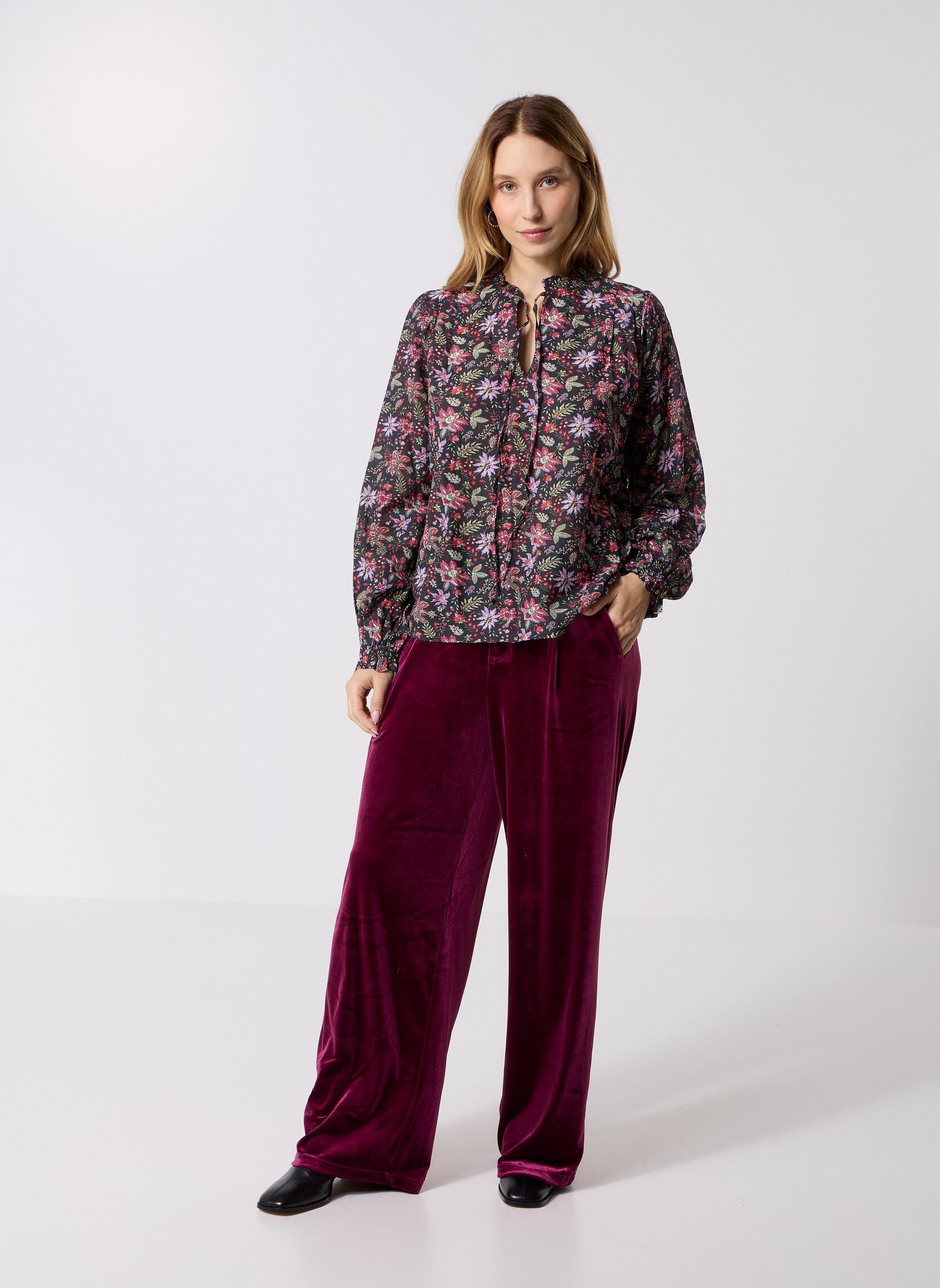 Langarm-Blusen ZR150ADN damen mehrfarbig Molly Bracken Langarm-Blusen ZR150ADN damen mehrfarbig BLACK JASMIN