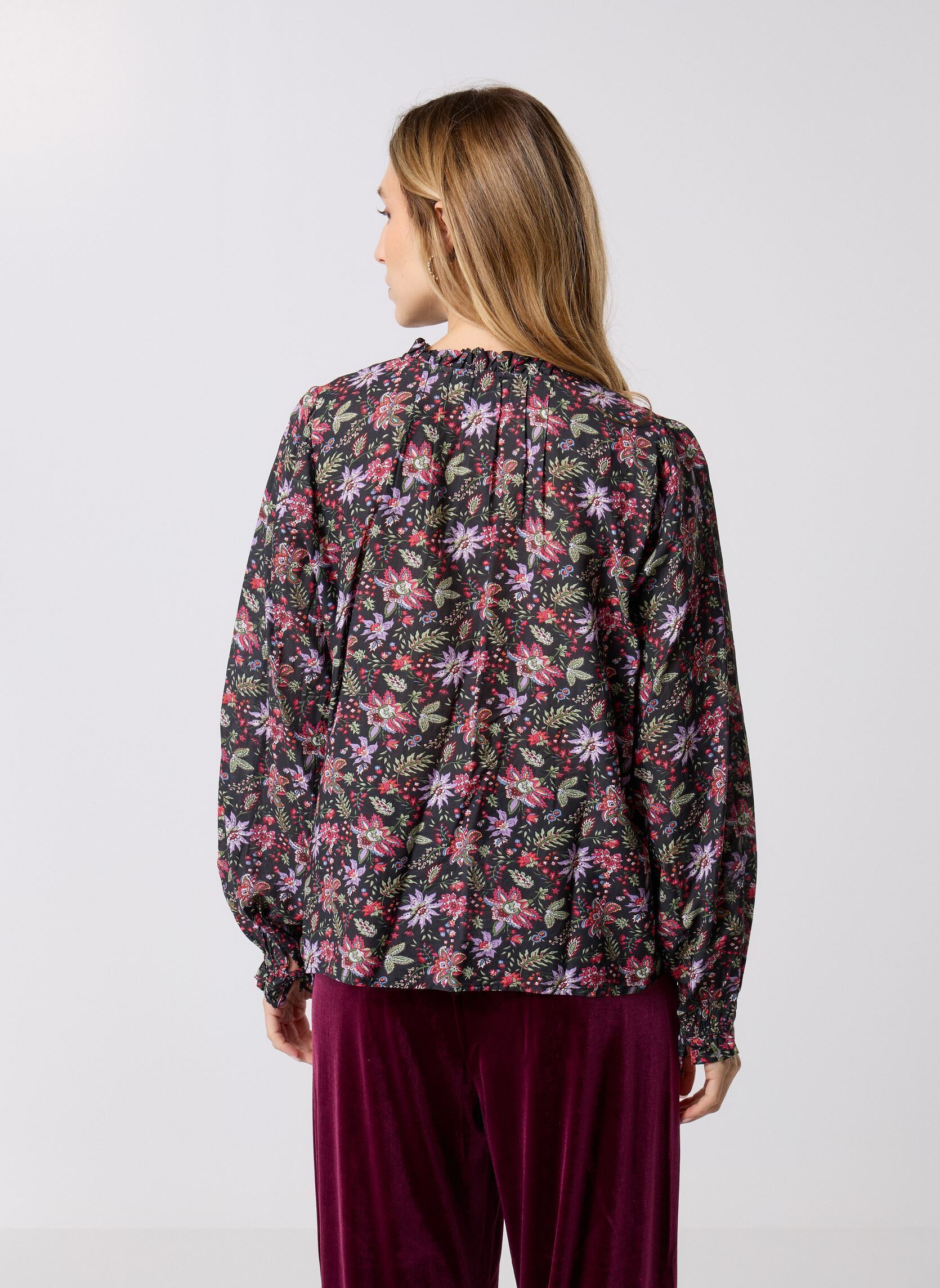 Langarm-Blusen ZR150ADN damen mehrfarbig Molly Bracken Langarm-Blusen ZR150ADN damen mehrfarbig BLACK JASMIN