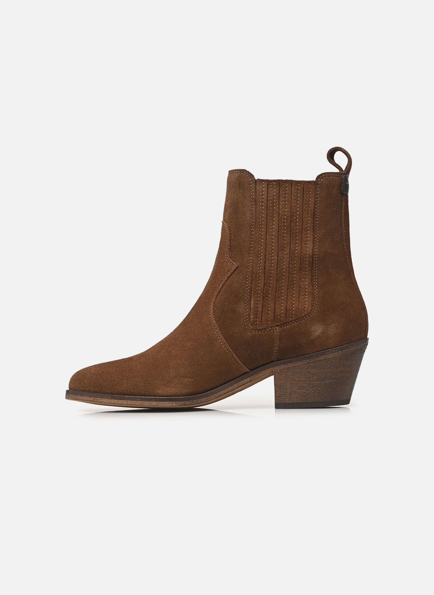Cowboy boots Sofia Daim dames bruin Anthology Paris Cowboy boots Sofia Daim dames bruin TABAC 409