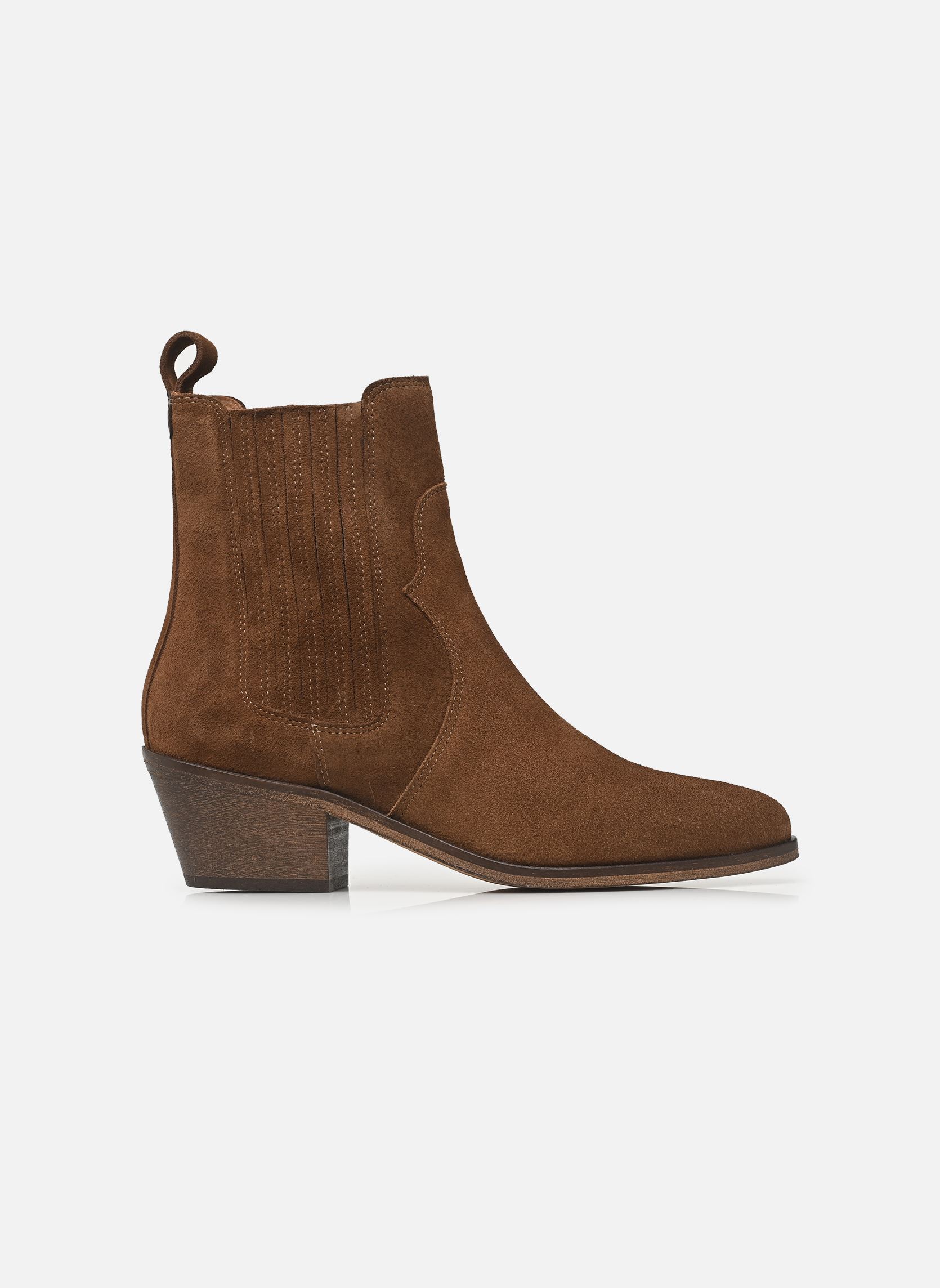 Cowboy boots Sofia Daim dames bruin Anthology Paris Cowboy boots Sofia Daim dames bruin TABAC 409