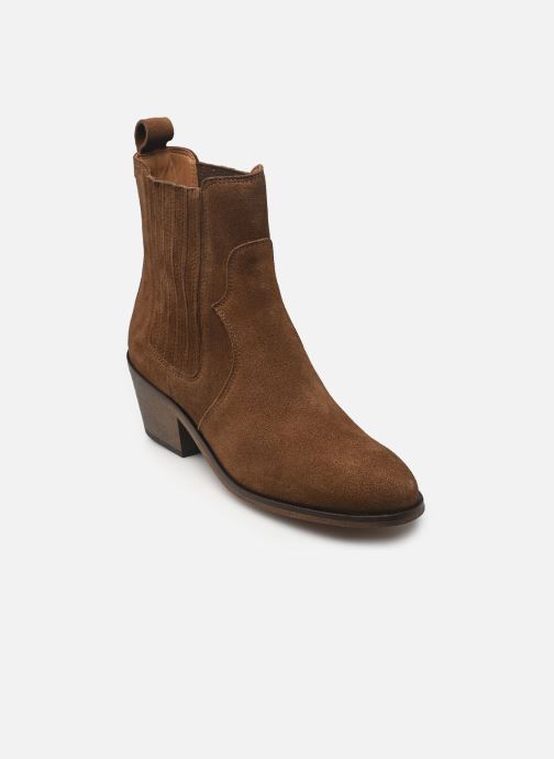 Anthology Paris Bottines santiags Sofia Daim femme marron