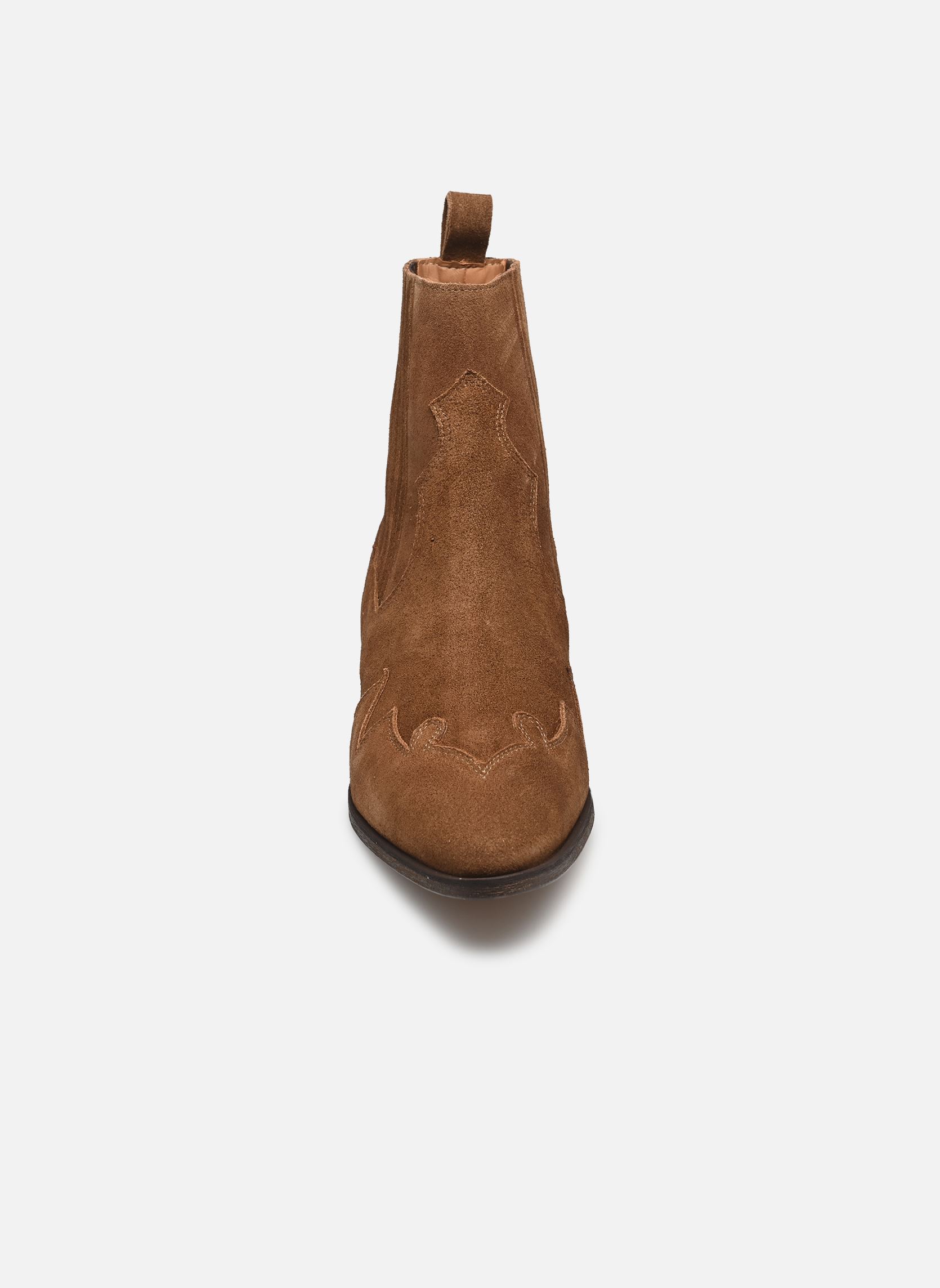 Cowboy-Stiefeletten Tya Daim damen braun Anthology Paris Cowboy-Stiefeletten Tya Daim damen braun TABAC 409