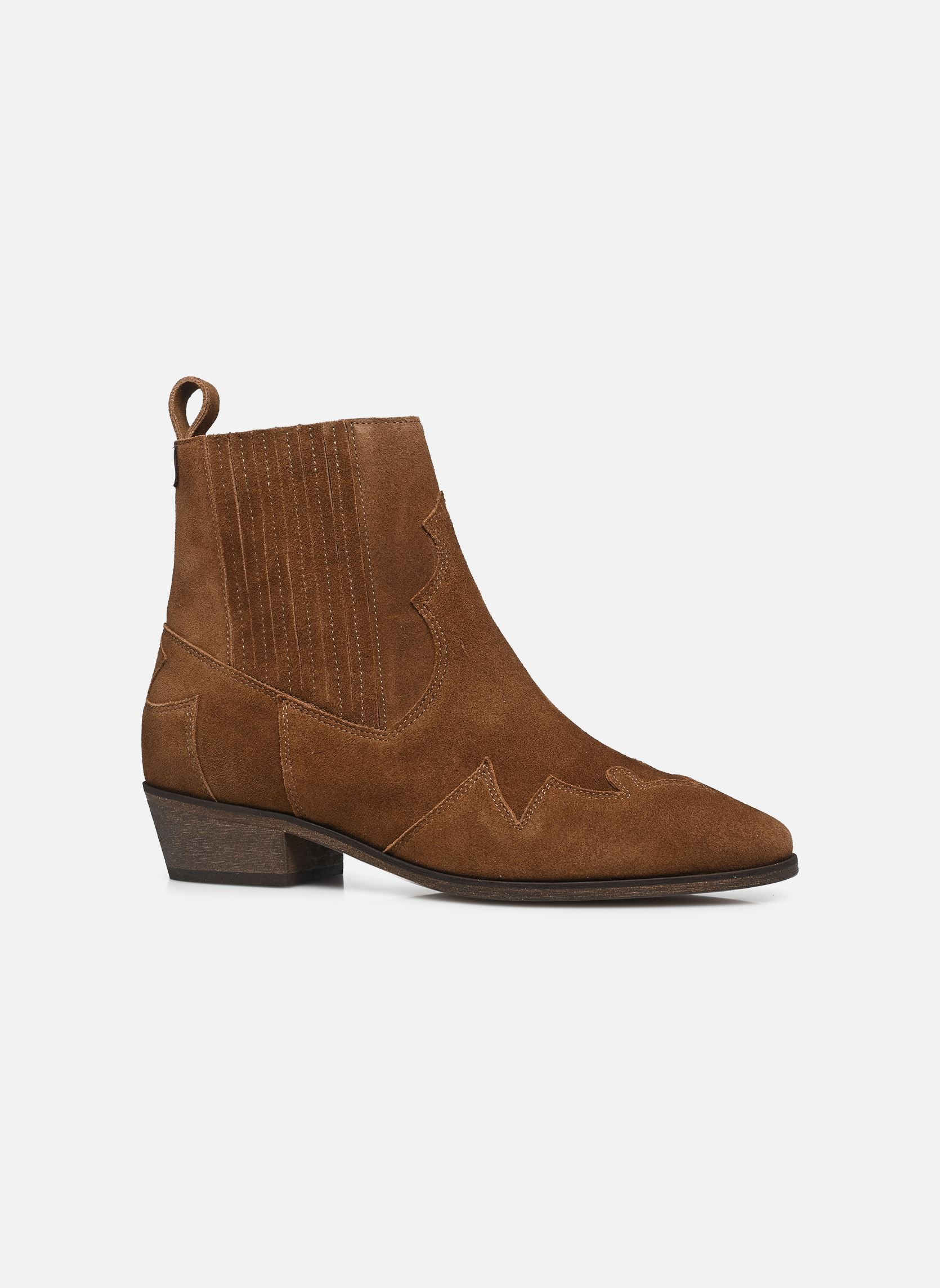 Cowboy-Stiefeletten Tya Daim damen braun Anthology Paris Cowboy-Stiefeletten Tya Daim damen braun TABAC 409