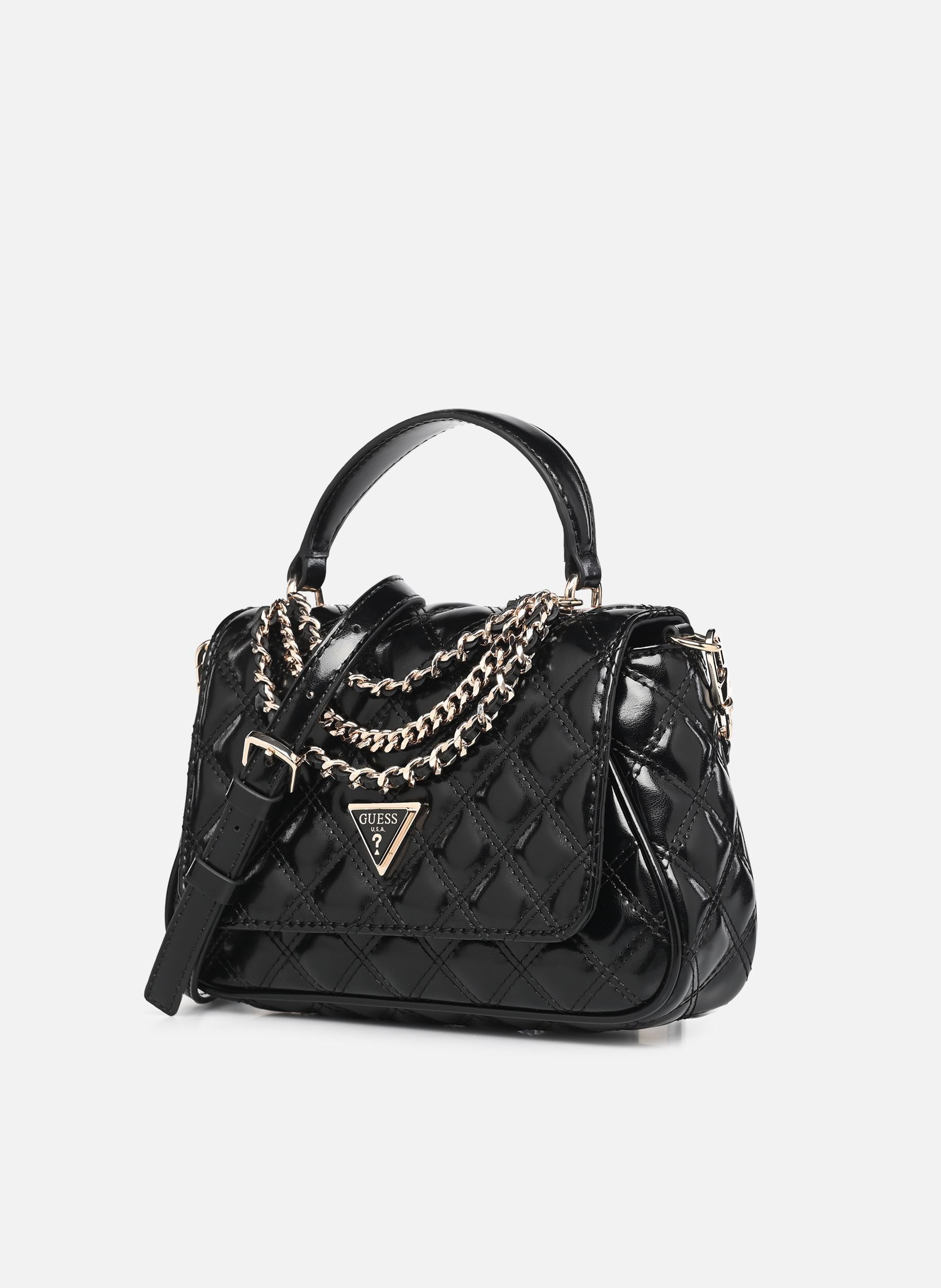 Schoudertassen Giully Ii Top Handle Flap dames zwart Guess Schoudertassen Giully Ii Top Handle Flap dames zwart BLACK