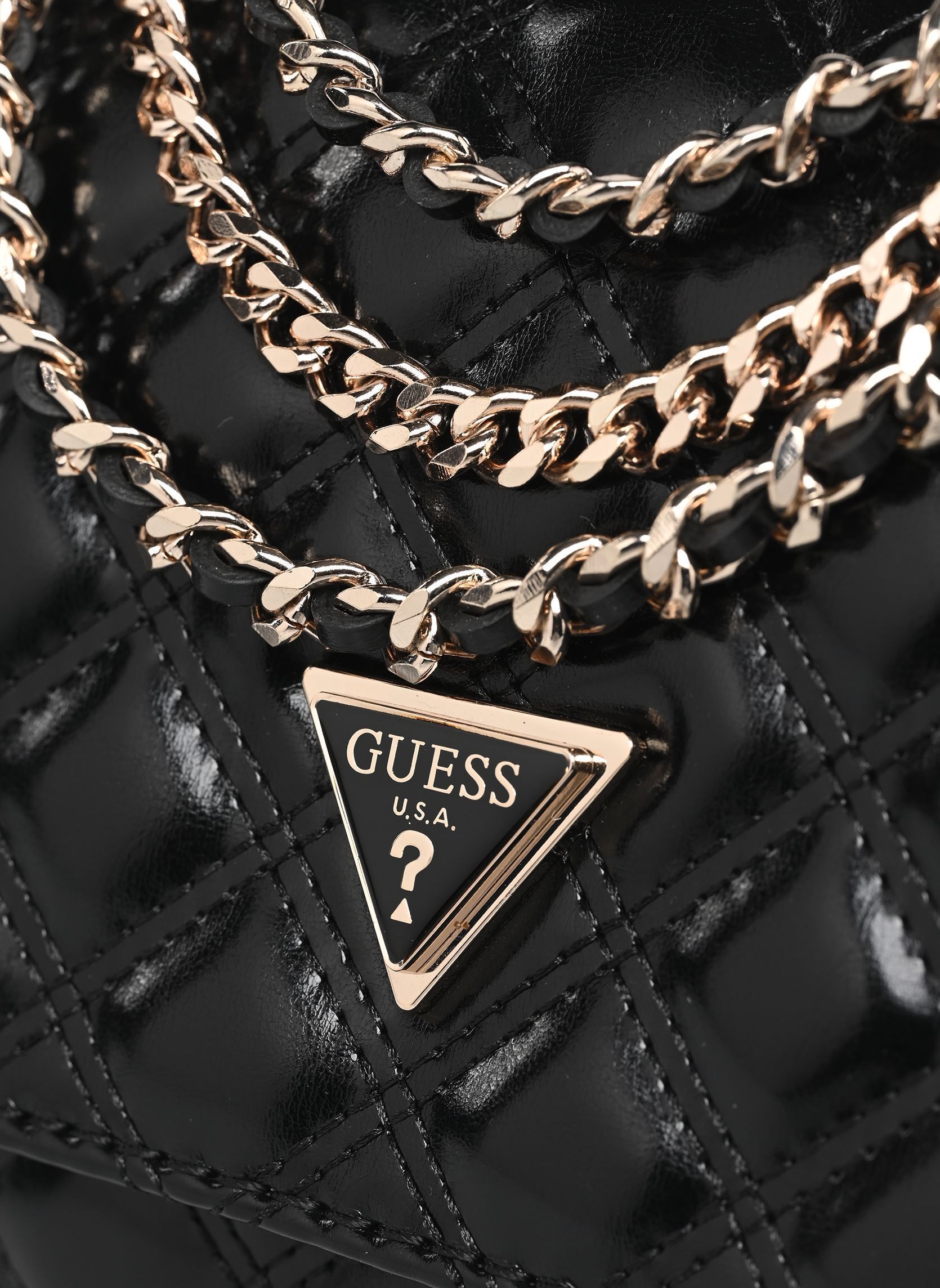 Schoudertassen Giully Ii Top Handle Flap dames zwart Guess Schoudertassen Giully Ii Top Handle Flap dames zwart BLACK