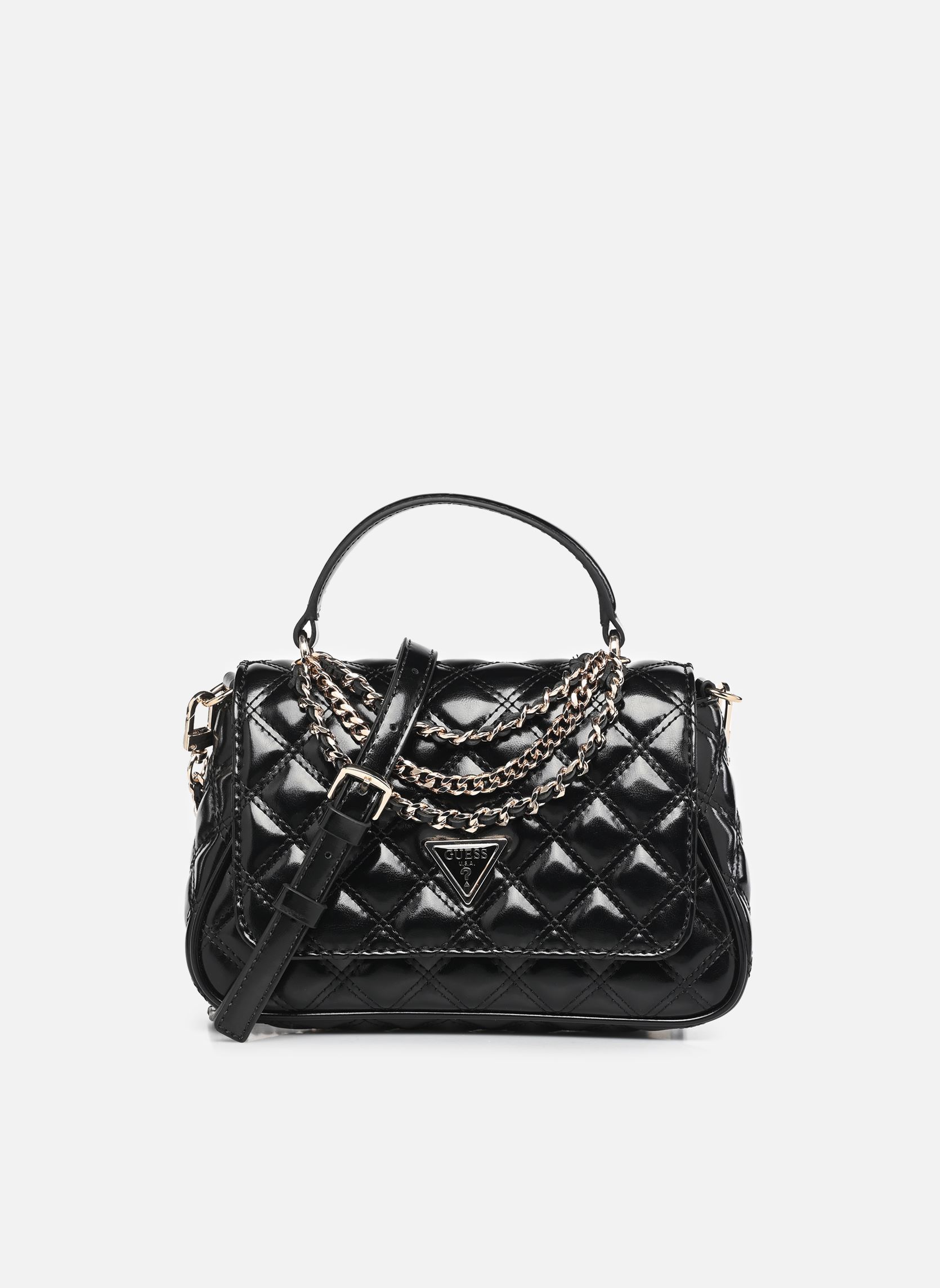 Schoudertassen Giully Ii Top Handle Flap dames zwart Guess Schoudertassen Giully Ii Top Handle Flap dames zwart BLACK