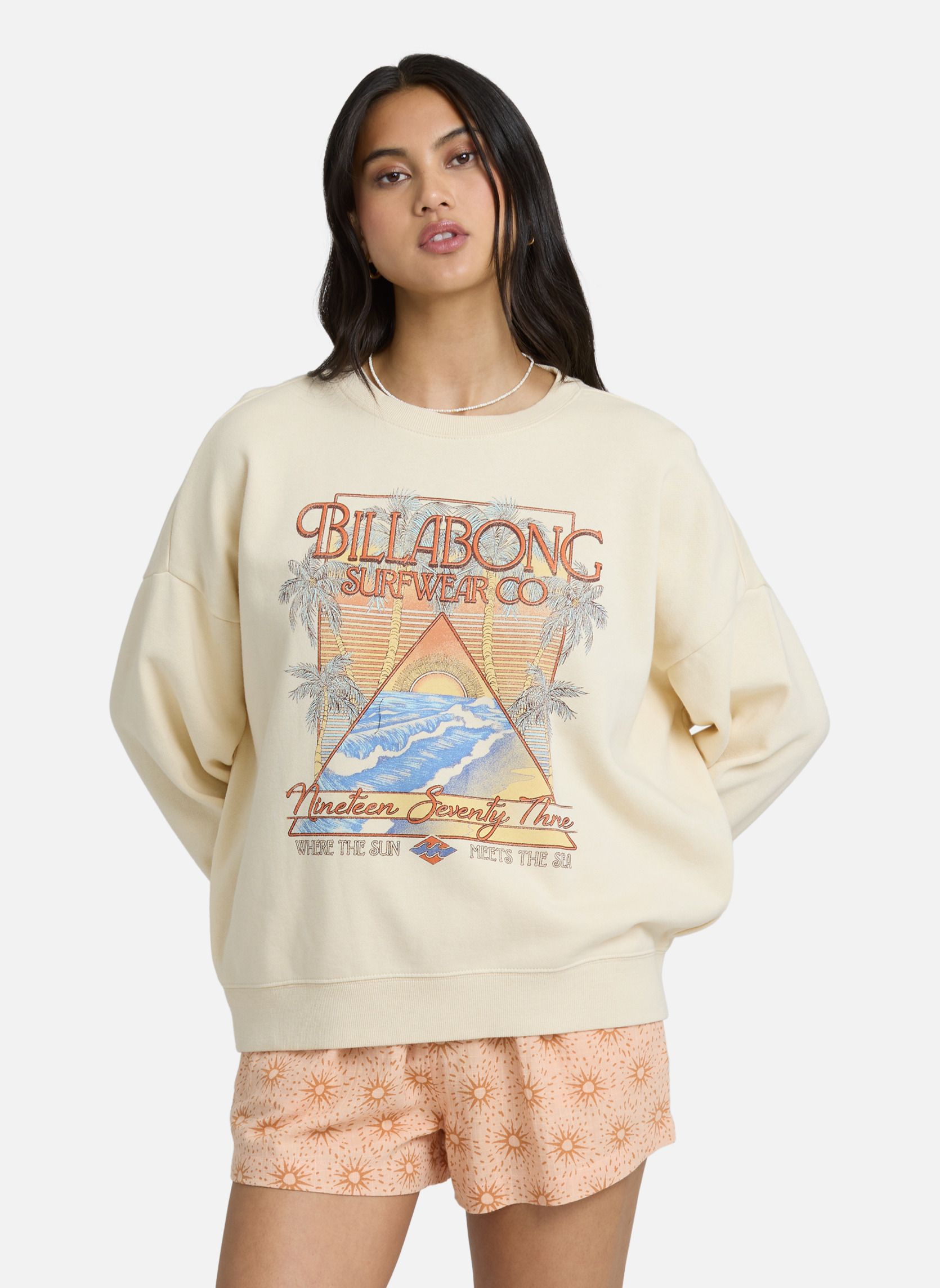 Sweats à capuche Sweat à capuche ECHO femme beige Billabong Sweats à capuche Sweat à capuche ECHO femme beige Beige chiné