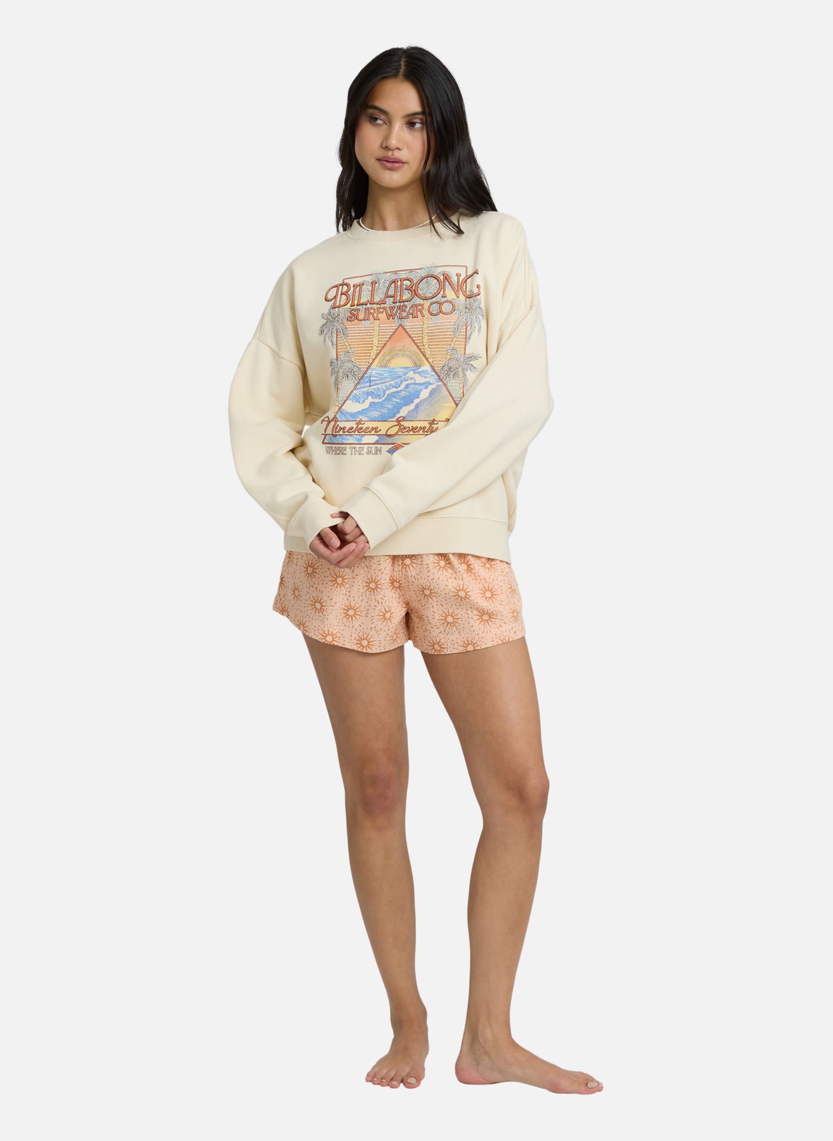 Sweats à capuche Sweat à capuche ECHO femme beige Billabong Sweats à capuche Sweat à capuche ECHO femme beige Beige chiné