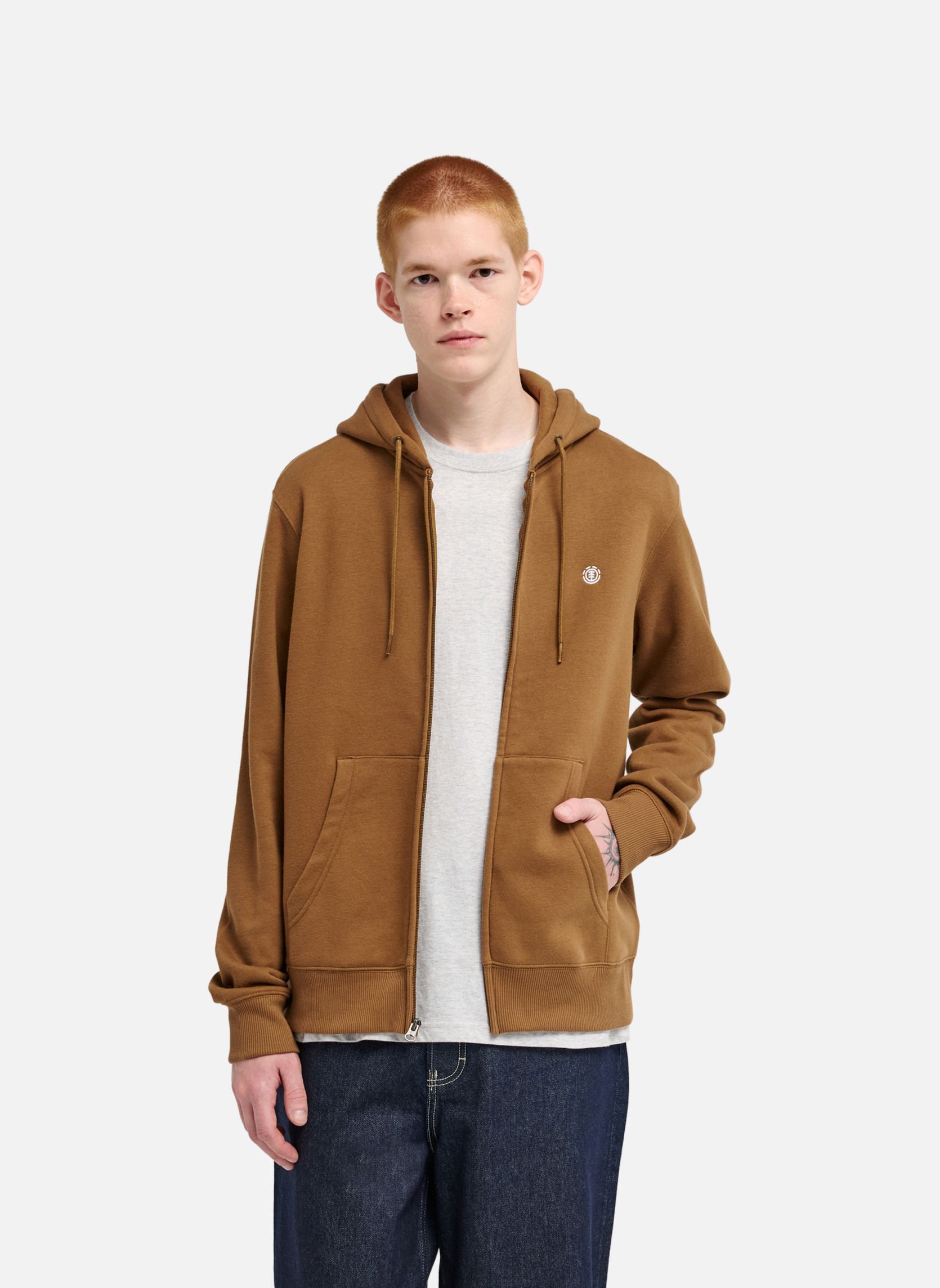 Sweats à capuche Icon Embroidery homme marron Element Sweats à capuche Icon Embroidery homme marron Marron