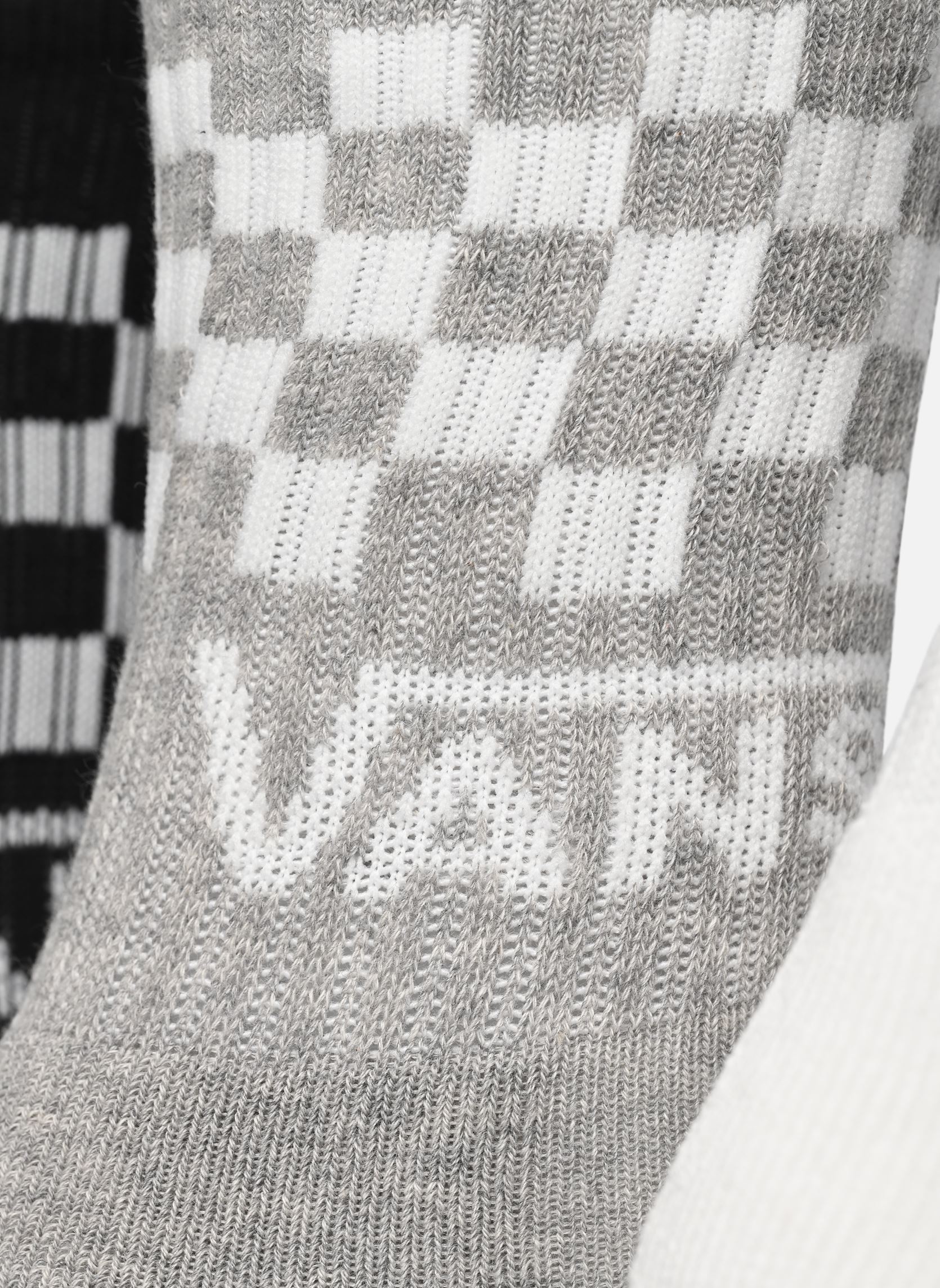 Calze Classic Check Crew Junior bambino bianco Vans Calze Classic Check Crew Junior bambino bianco BLACK-WHITE