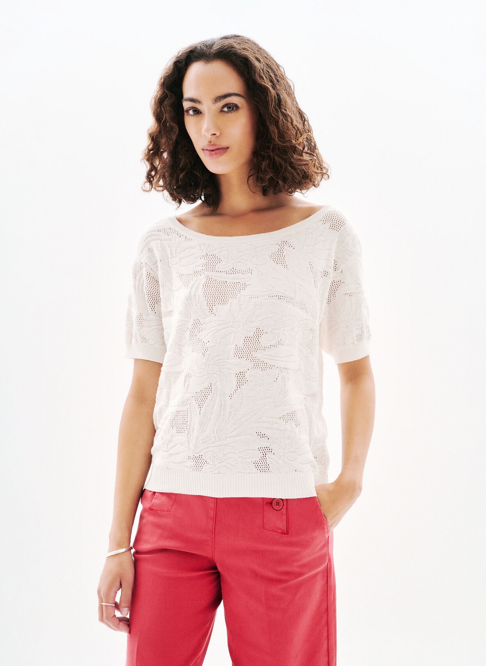 Pullover 252K-MIALIE damen weiß Caroll Pullover 252K-MIALIE damen weiß LUCENT WHITE