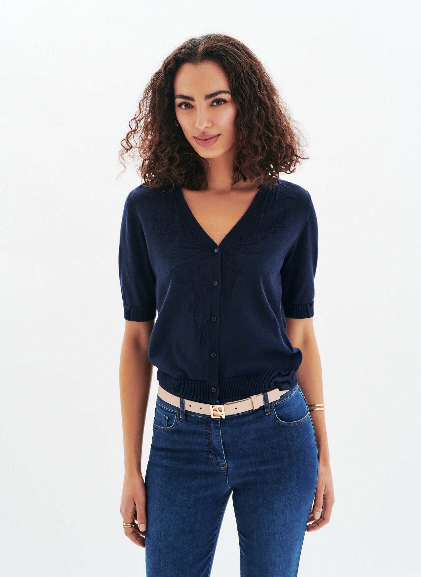 Vesten 252K-MIRELLA dames blauw Caroll Vesten 252K-MIRELLA dames blauw SKY CAPTAIN