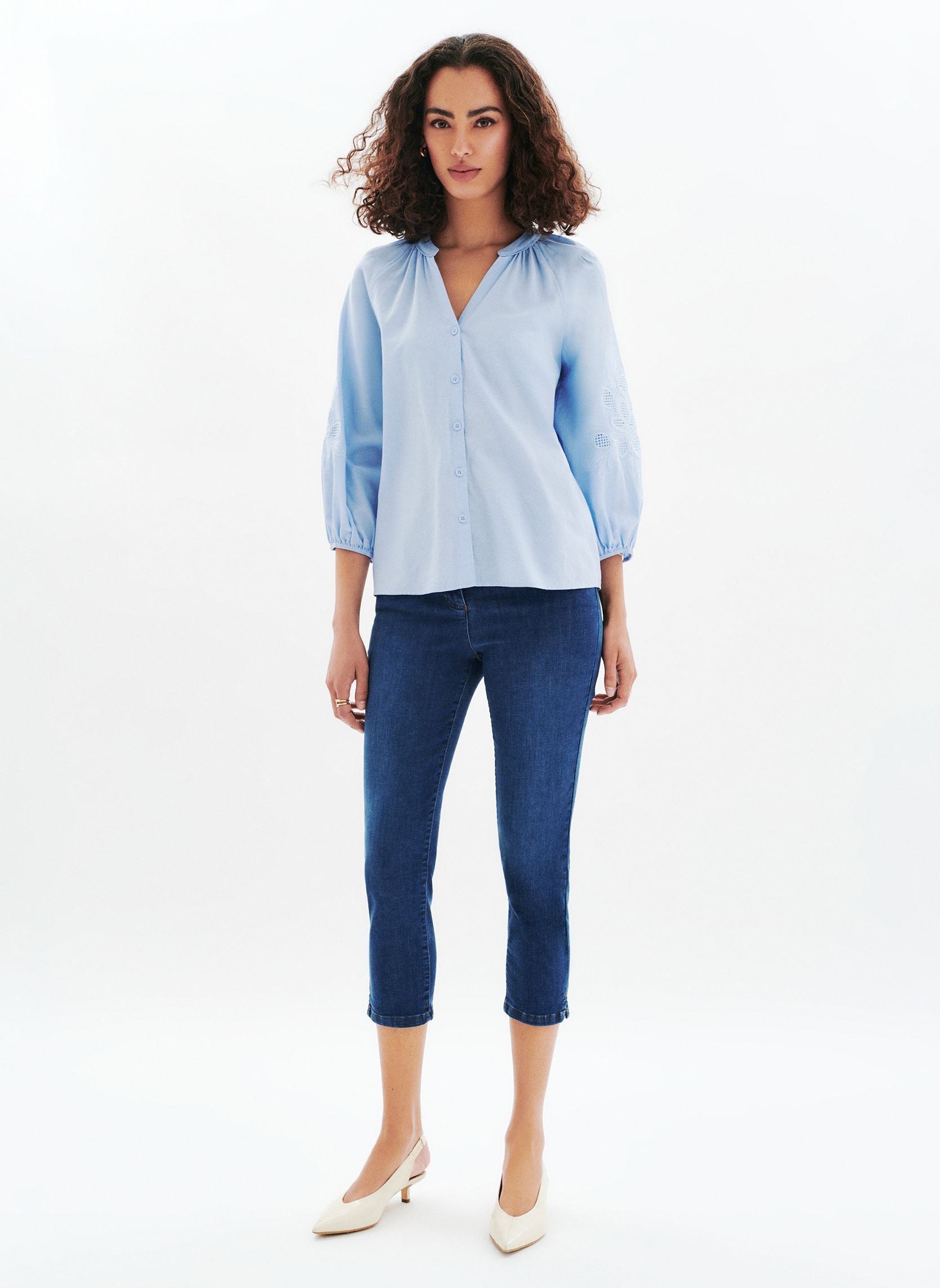 Langarm-Blusen 252C-CAUBIE damen blau Caroll Langarm-Blusen 252C-CAUBIE damen blau WINDSURFER