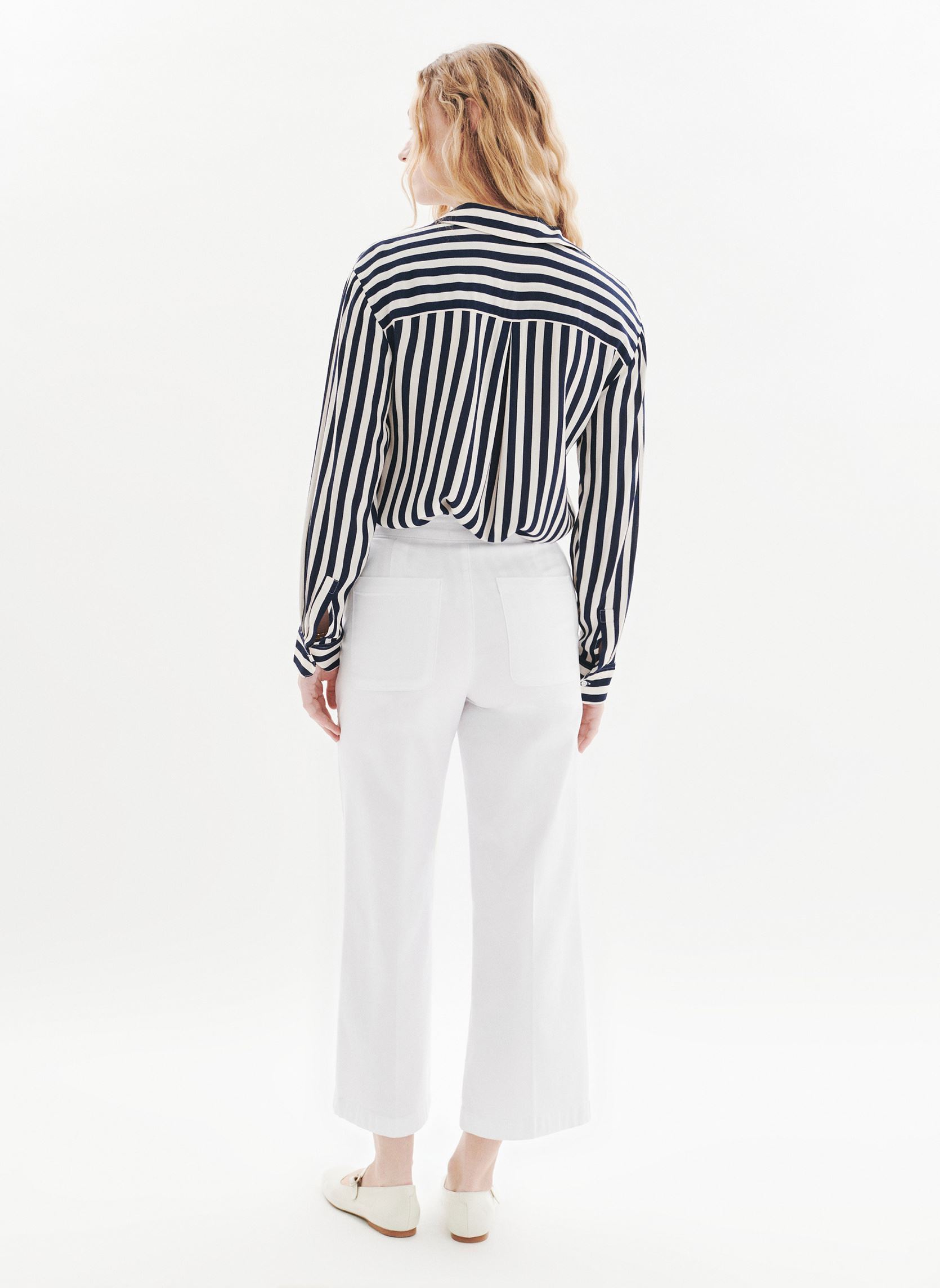 Straight Leg Hosen 252P-PAOLINO damen weiß Caroll Straight Leg Hosen 252P-PAOLINO damen weiß GOJI BERRY