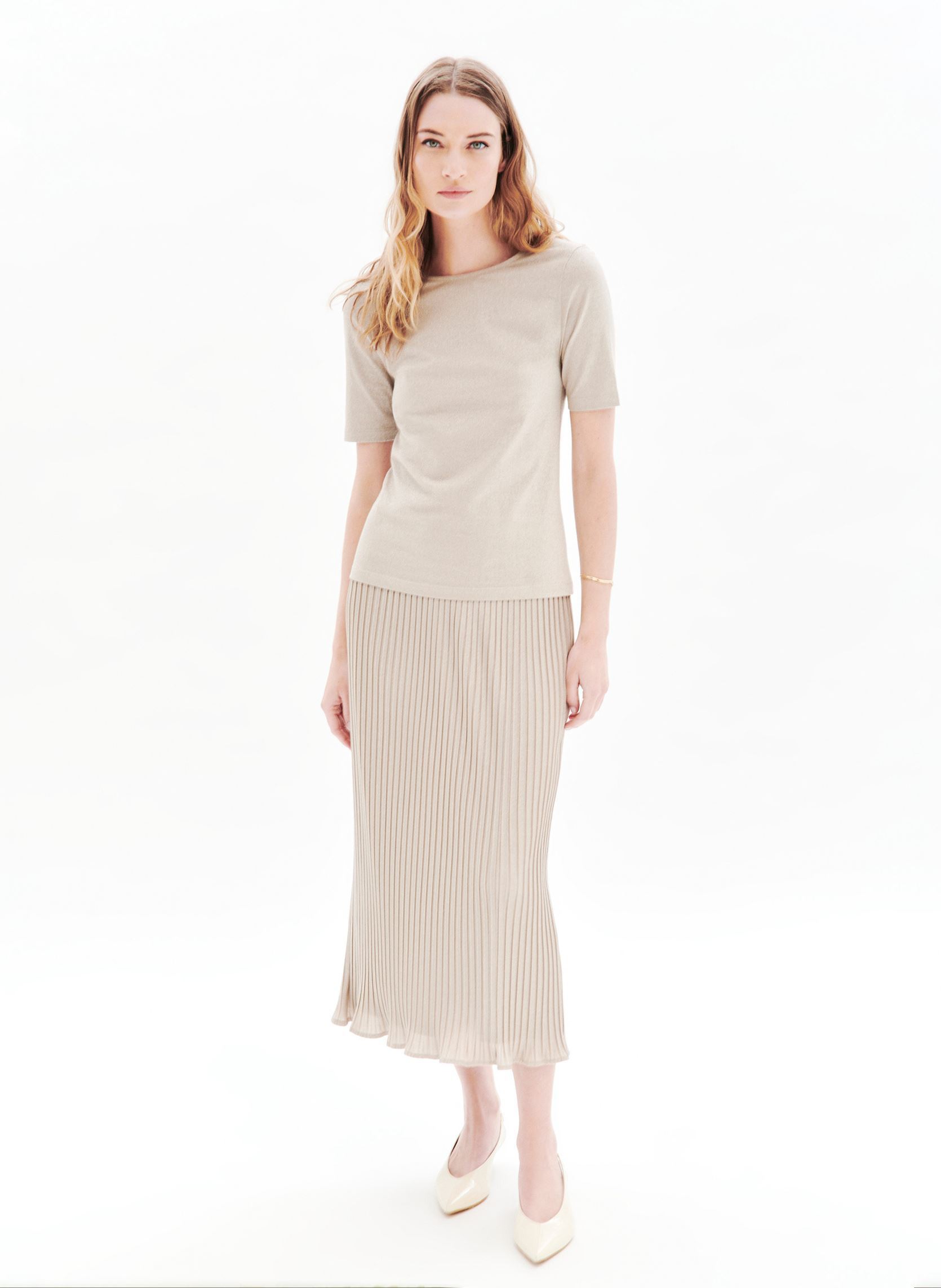 Tee-shirts manches courtes 252T-TINES femme beige Caroll Tee-shirts manches courtes 252T-TINES femme beige WHISPER PINK