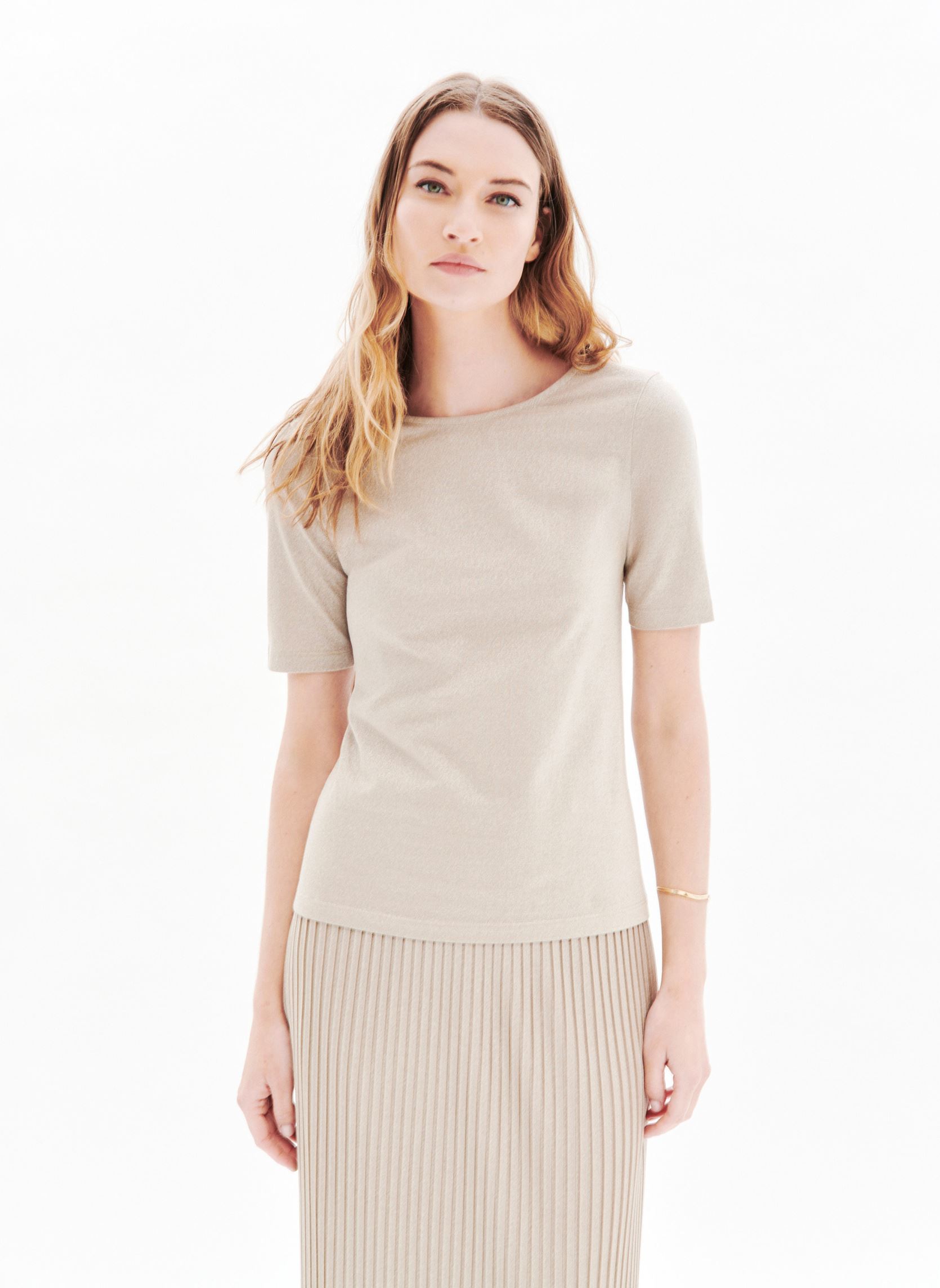 Tee-shirts manches courtes 252T-TINES femme beige Caroll Tee-shirts manches courtes 252T-TINES femme beige WHISPER PINK