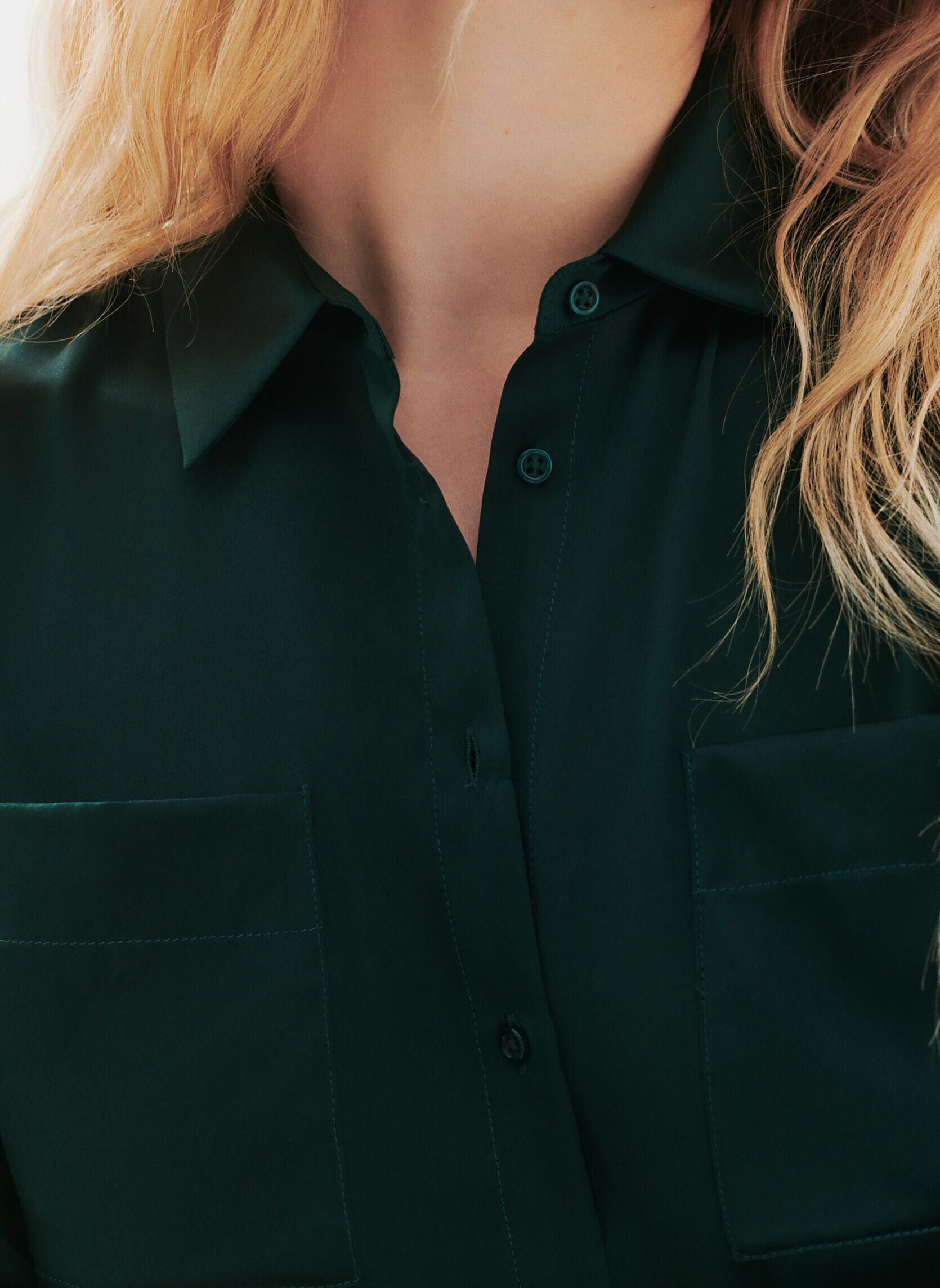 Chemises manches longues SK000-JEANNEB femme vert Caroll Chemises manches longues SK000-JEANNEB femme vert SCARAB