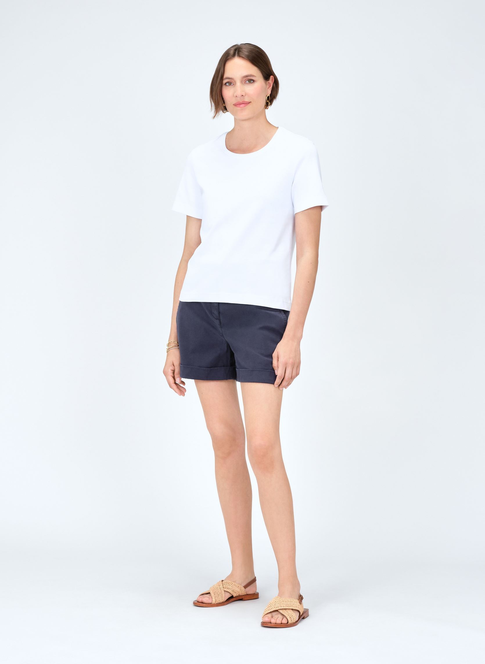 Kurzarm-T-Shirts 241T-THUGO damen weiß Caroll Kurzarm-T-Shirts 241T-THUGO damen weiß BLANC