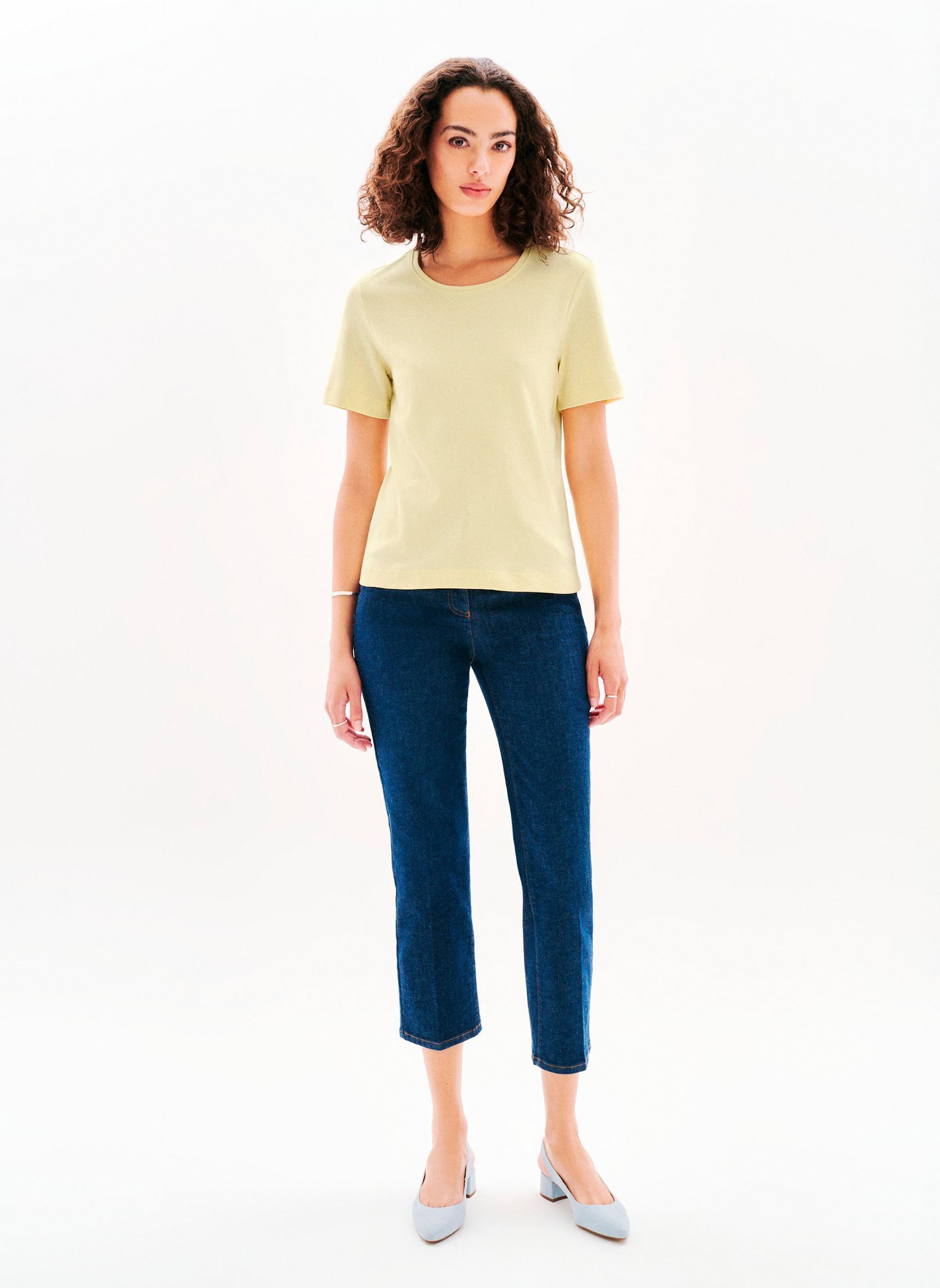 Tee-shirts manches courtes 241T-THUGO femme jaune Caroll Tee-shirts manches courtes 241T-THUGO femme jaune FRENCH VANILLA