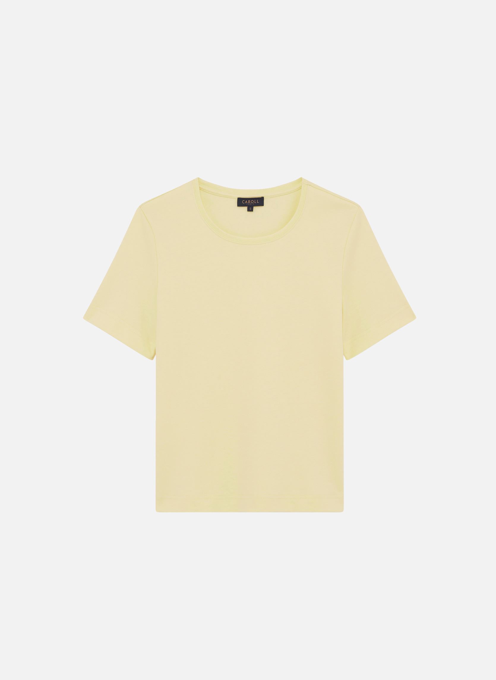 Tee-shirts manches courtes 241T-THUGO femme jaune Caroll Tee-shirts manches courtes 241T-THUGO femme jaune FRENCH VANILLA
