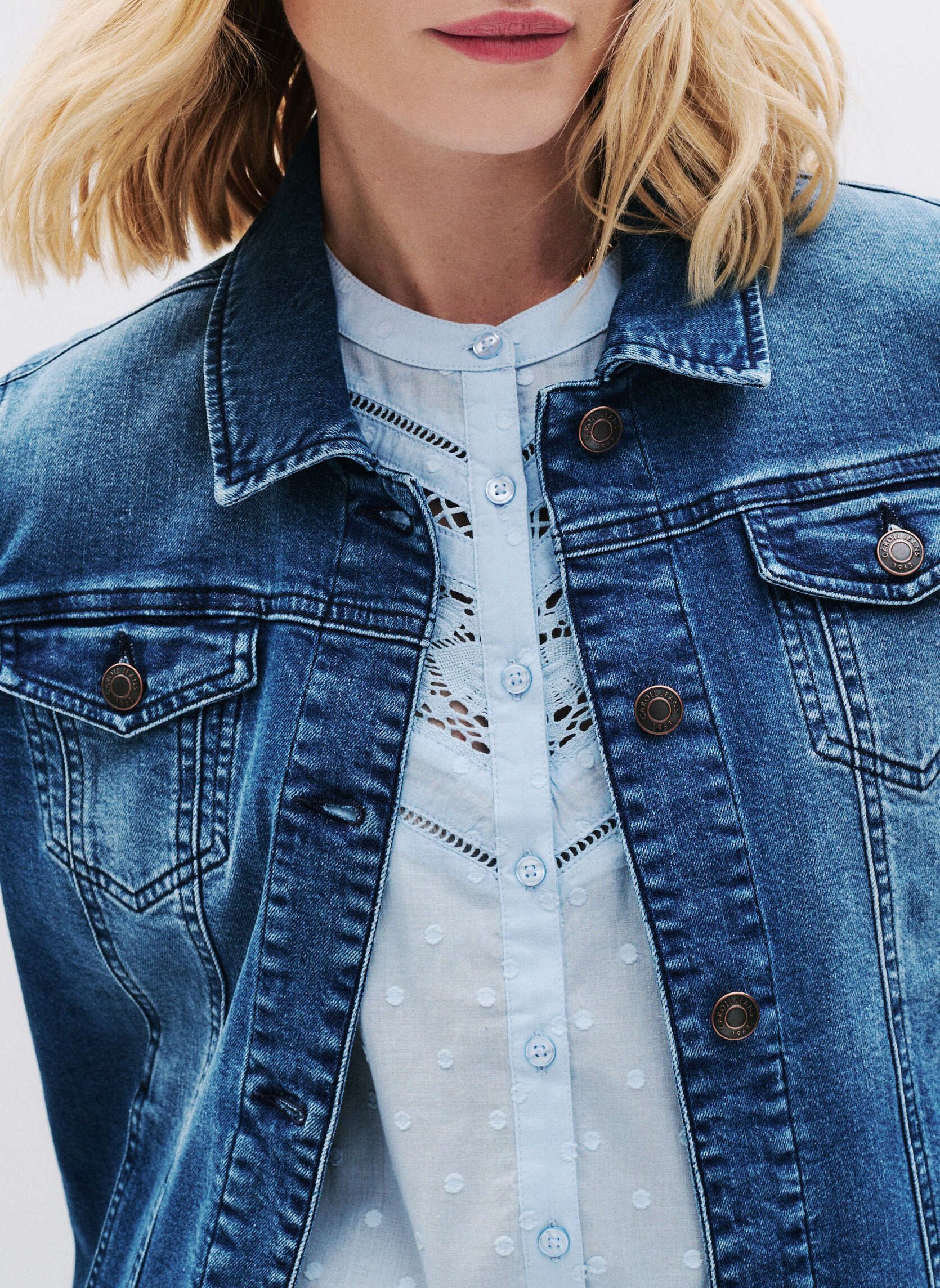 Spijkerjassen 251V-VHOLIDAY dames blauw Caroll Spijkerjassen 251V-VHOLIDAY dames blauw DENIM MOYEN