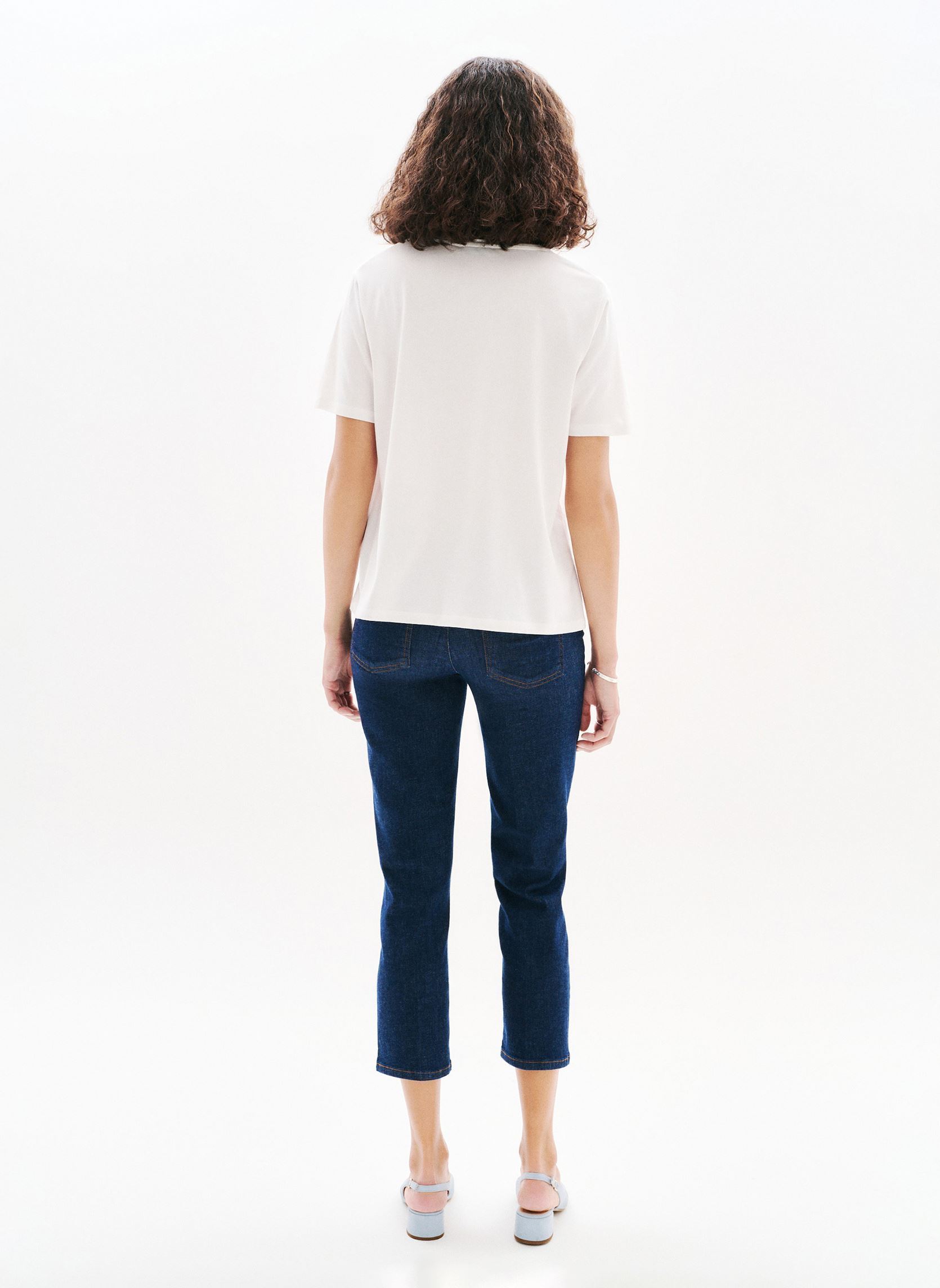 Kurzarm-T-Shirts 252T-TIM-OCEAN damen weiß Caroll Kurzarm-T-Shirts 252T-TIM-OCEAN damen weiß CLOUD DANCER