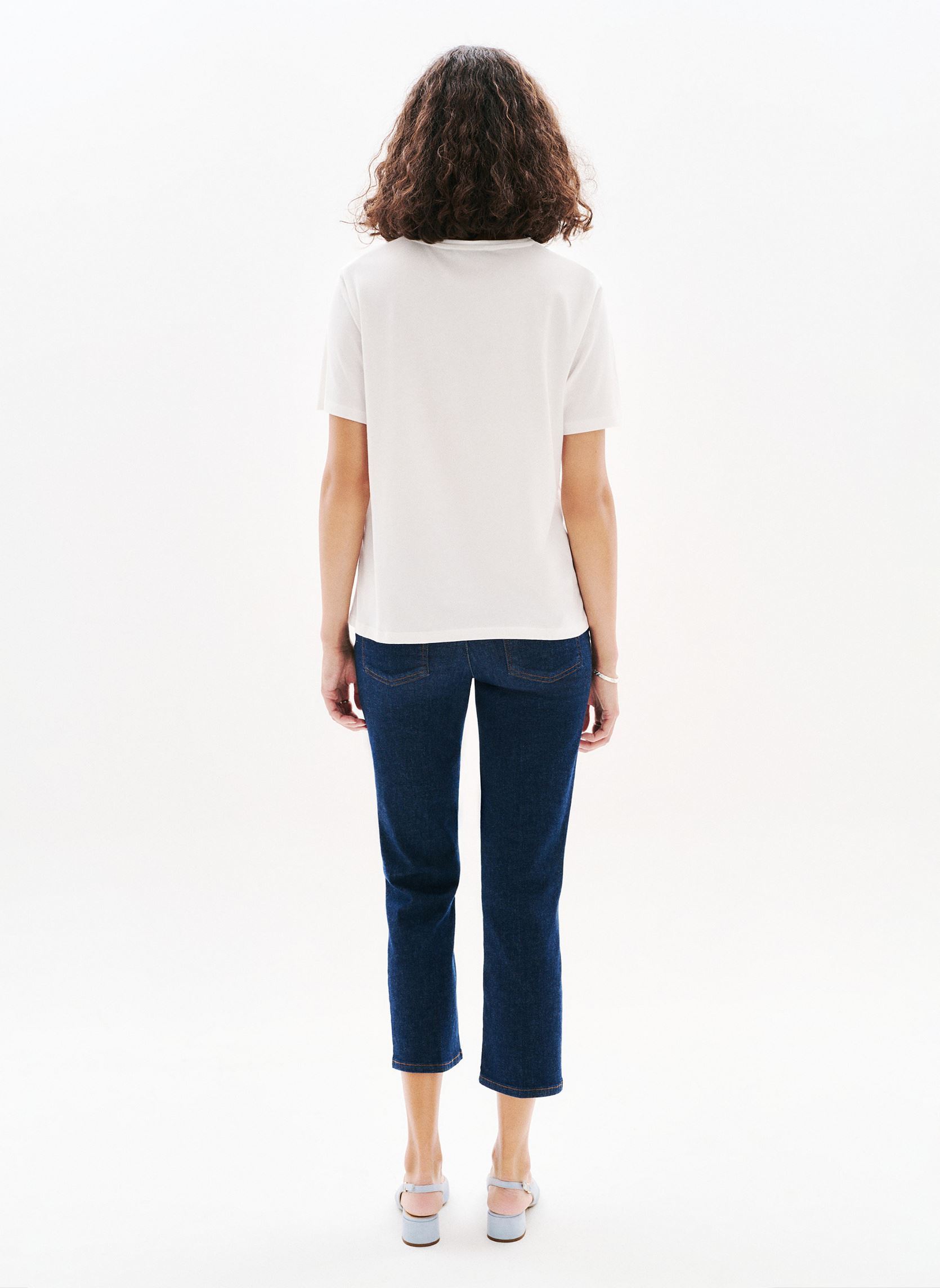 Kurzarm-T-Shirts 252T-TIM-TRANSAT damen weiß Caroll Kurzarm-T-Shirts 252T-TIM-TRANSAT damen weiß CLOUD DANCER