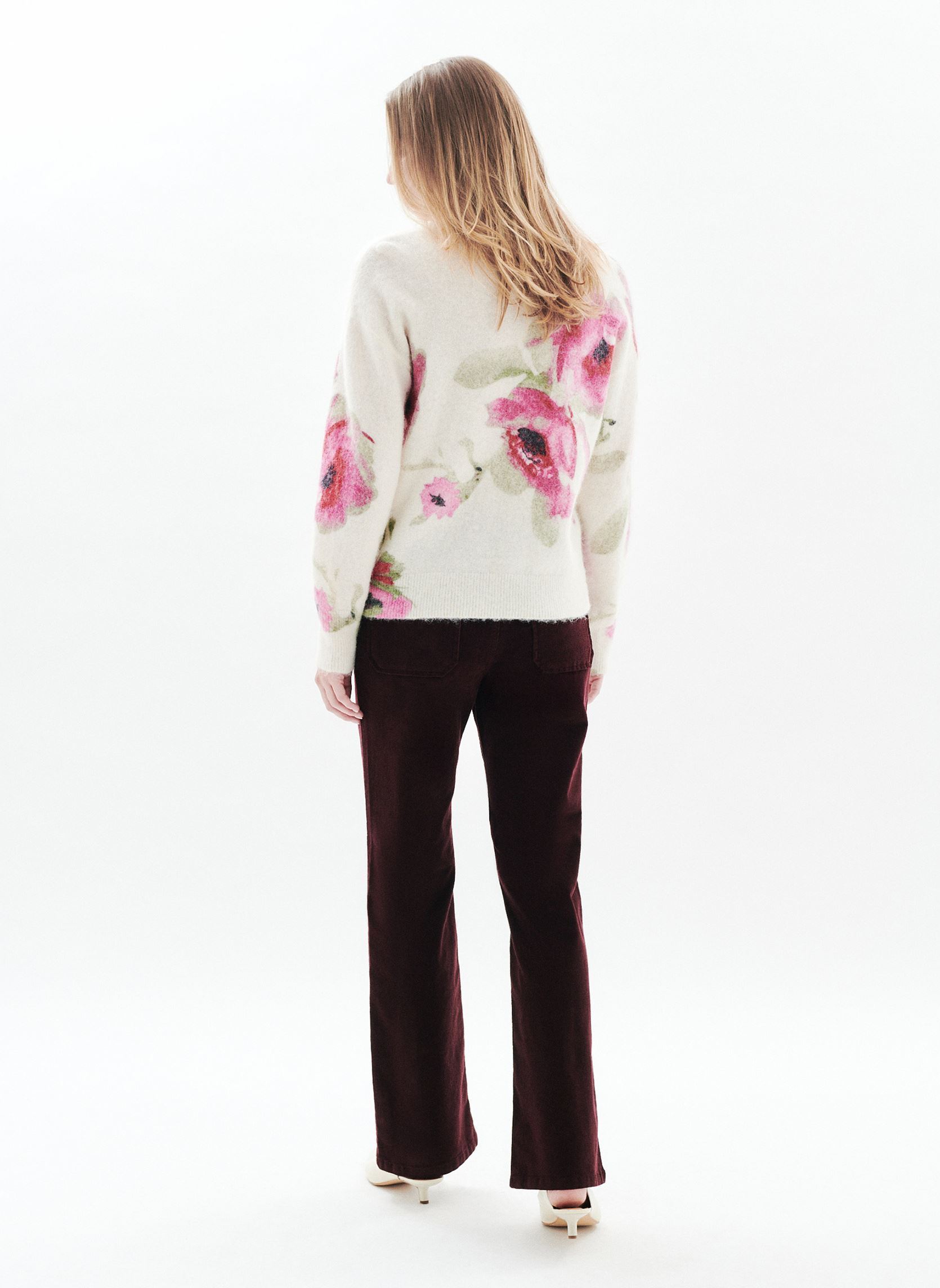 Pulls 252K-MANOLIA3 femme beige Caroll Pulls 252K-MANOLIA3 femme beige CRLIMP/M/AH25/AQUARELLE/ROSE
