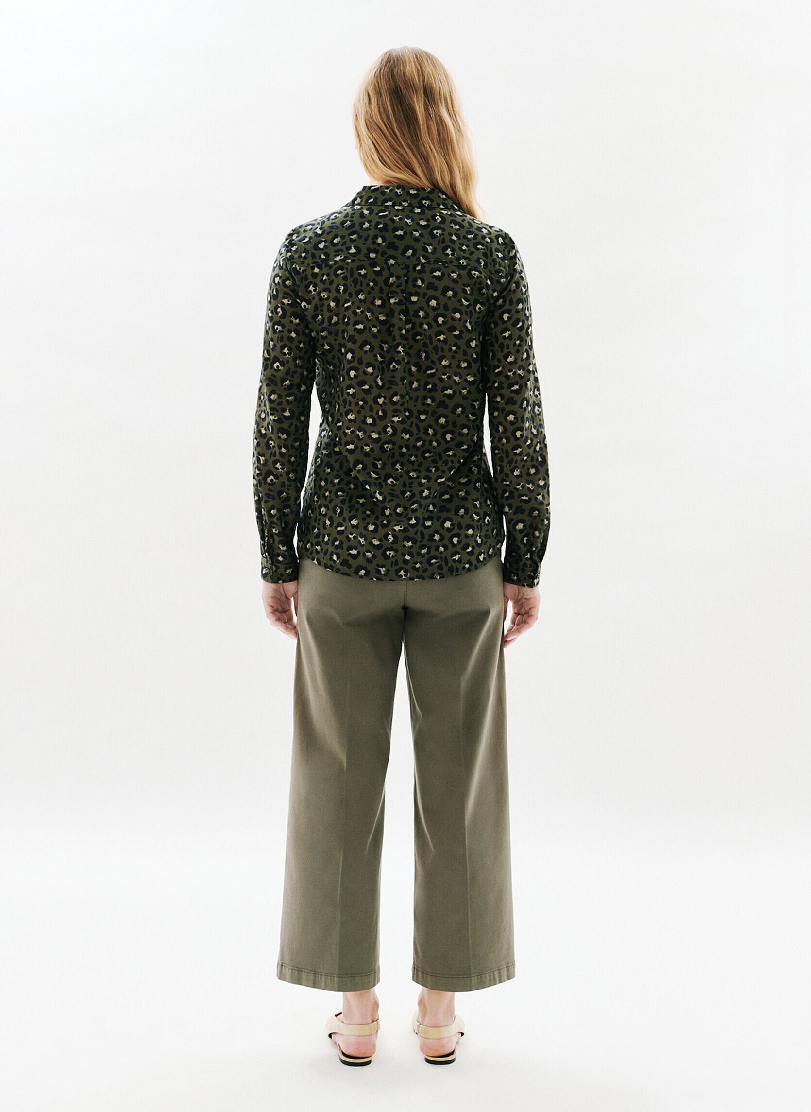 Langarm-Hemden 252C-JESSICA6 damen grün Caroll Langarm-Hemden 252C-JESSICA6 damen grün CRLIMP/AH25/LEOPARD/KAKI