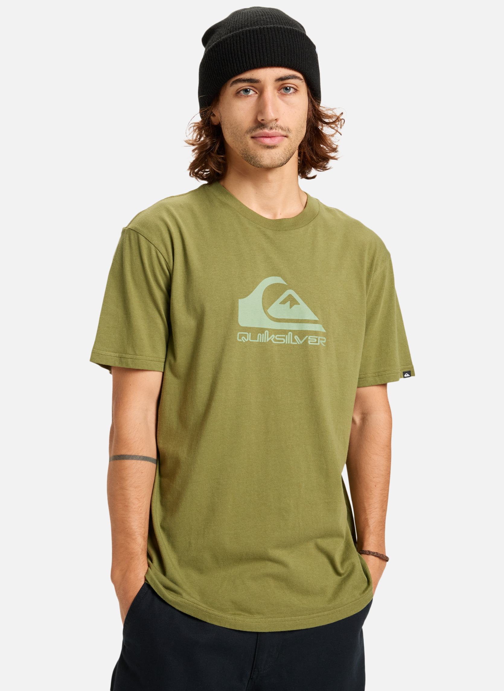 Tee-shirts Ev Comp Logo homme vert Quiksilver Tee-shirts Ev Comp Logo homme vert Kaki