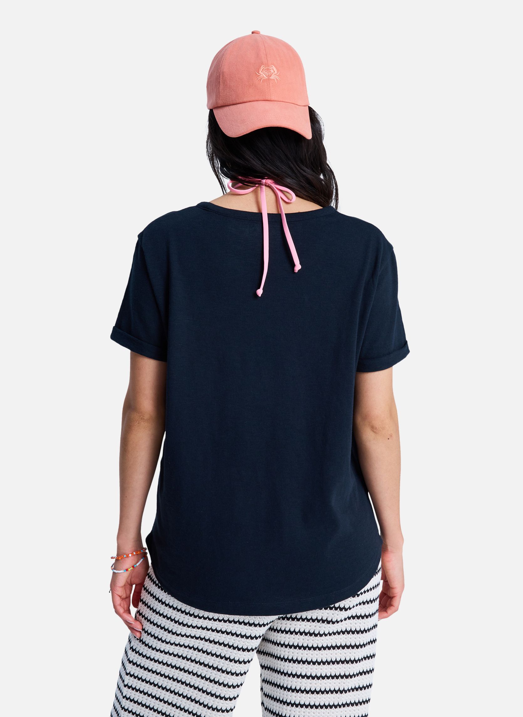 Tee Shirt Femme Col V Imprimé Élégant - Top Casual Confortable Été Printemps